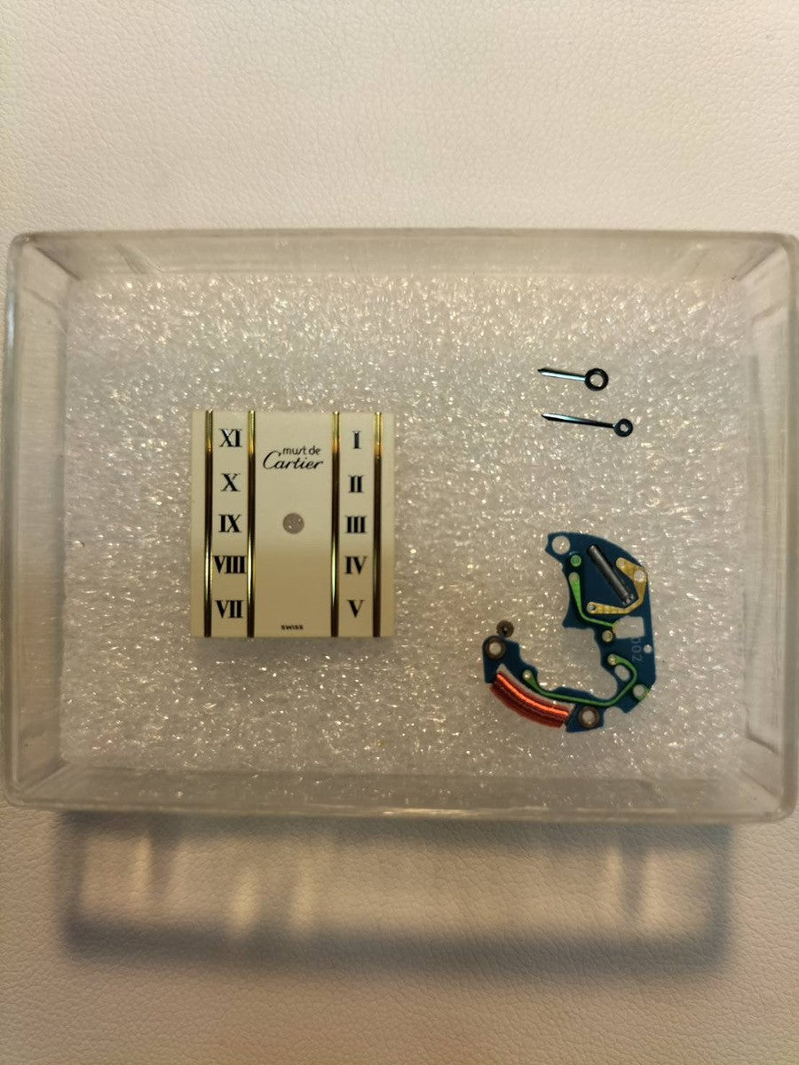 Cartier Must Tank SM W10030353/5057001 Quartz Caliber 057 SV925 Leather Straight Roman Dial with Genuine GP Buckle Box Overhauled