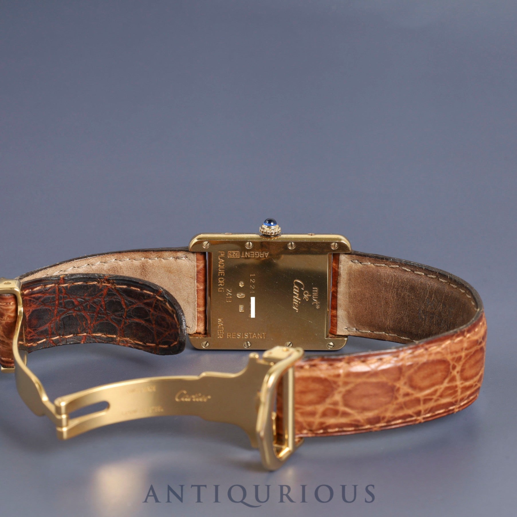 カルティエ マストタンク GM(XL)W1017454 / 2413 クォーツ Cal.687 SV925 純正革ベルト 純正Dバックル(GP)アイボリーローマン文字盤 1999年頃~2003年頃 オーバーホール済み