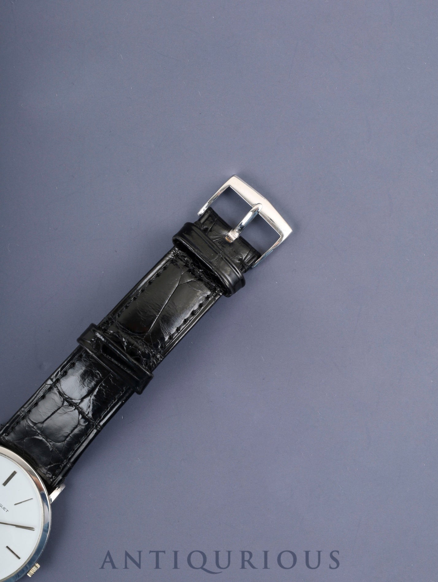 オーデマ・ピゲ エクストラフラット 手巻き Cal.K.2001/1A 750WG 純正革ベルト(使用感あり)純正尾錠(750WG)ホワイト文字盤 オーバーホール済み