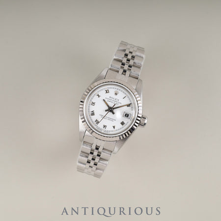 Rolex Lady-Datejust 69174 Automatic Caliber 2135 Stainless Steel/White Gold Stainless Steel White Roman Dial No. 9 (1985) Overhauled