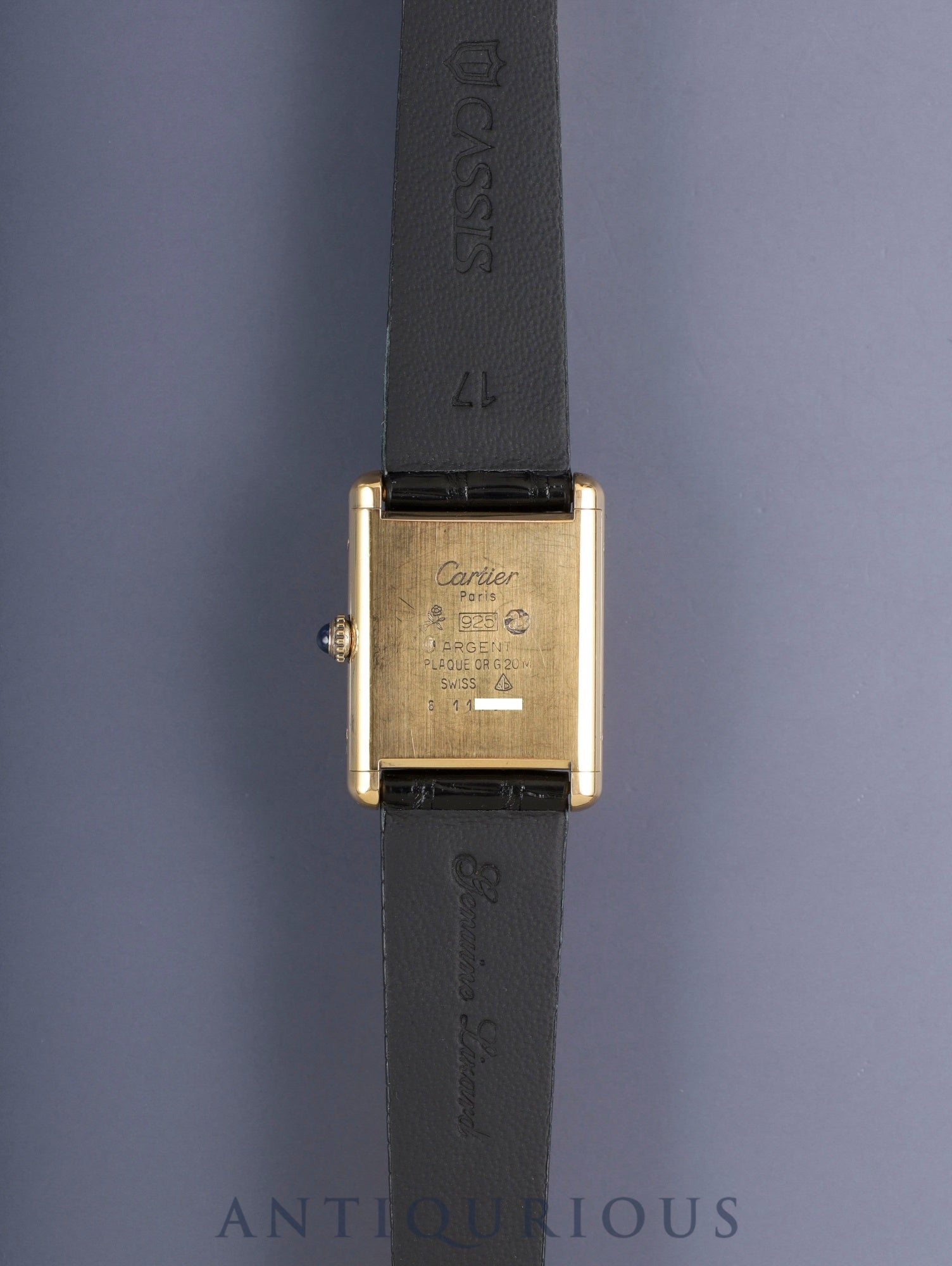 カルティエ マストタンク LM 手巻き Cal.78-1 SV925 革 純正尾錠(GP)アイボリーローマン文字盤(SWISS表記)オーバーホール済み