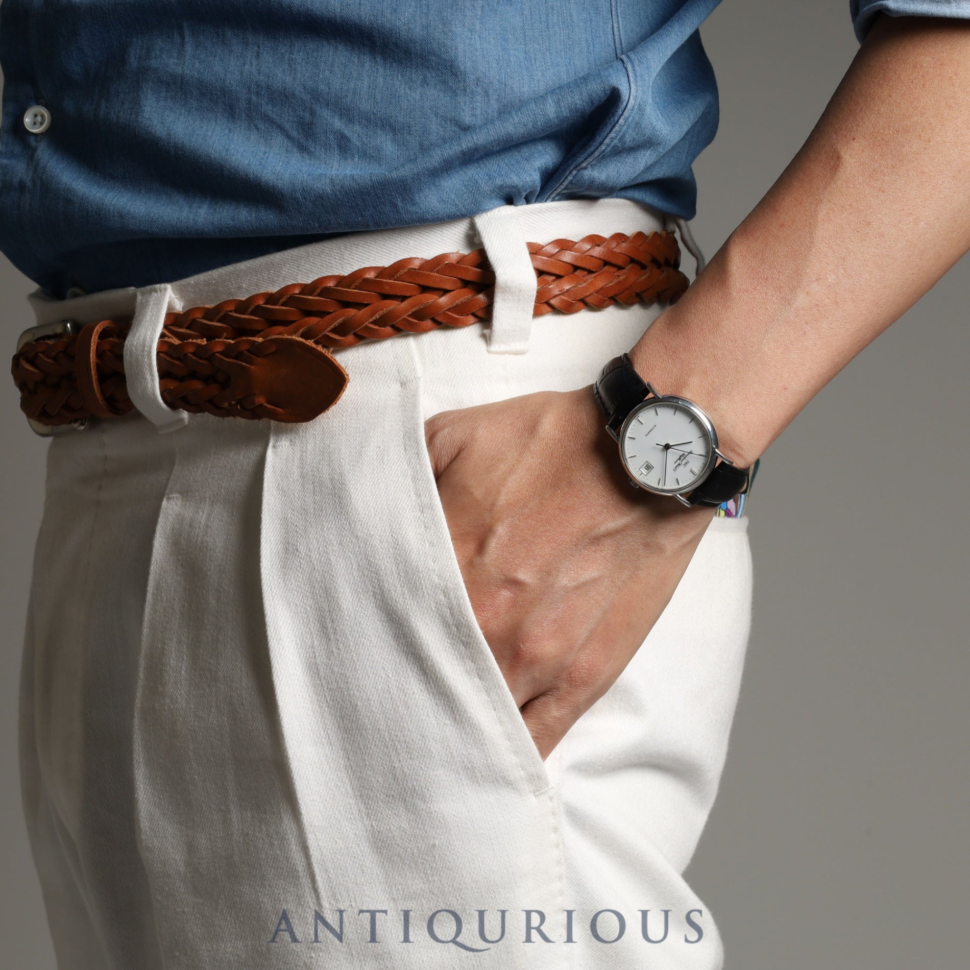 IWC ポートフィノ IW351318 自動巻き SS 革 ホワイト文字盤 保証書 アイダブリュシー