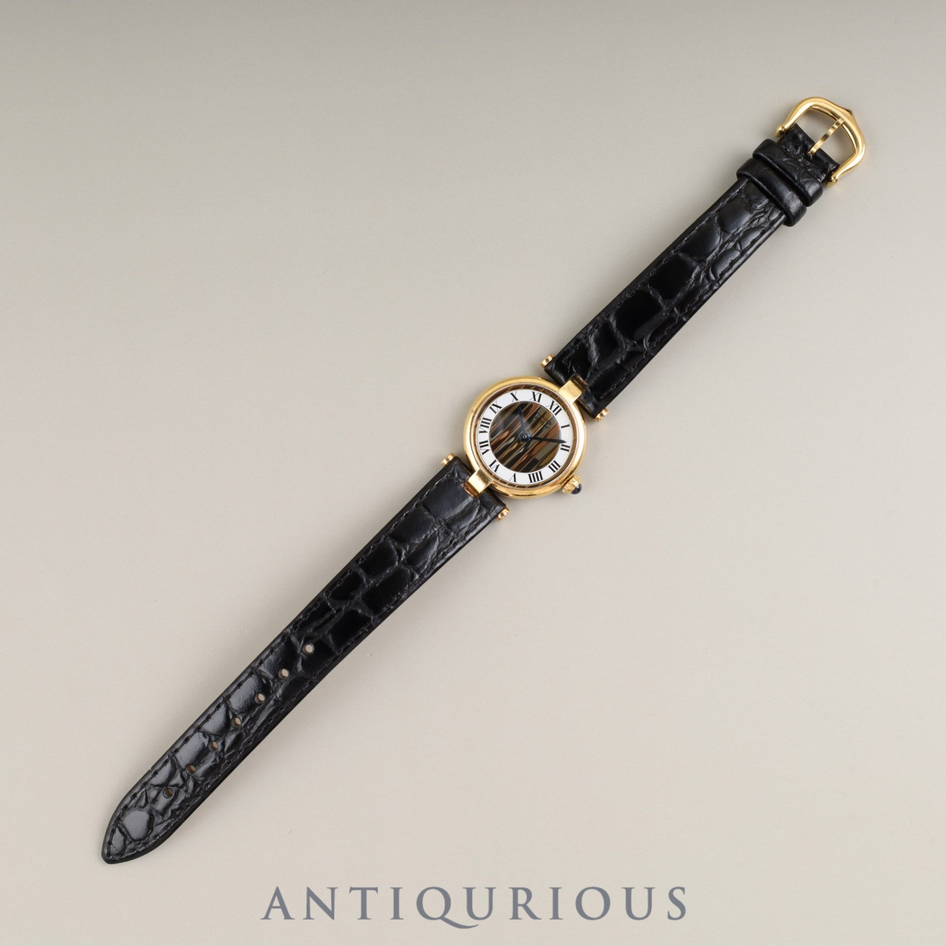 Cartier Must Vendôme VLC SM 590004 Quartz SV925 Genuine buckle (GP) Front Trinity dial Box, booklet, warranty card (1989) Complete service completed at a Cartier boutique