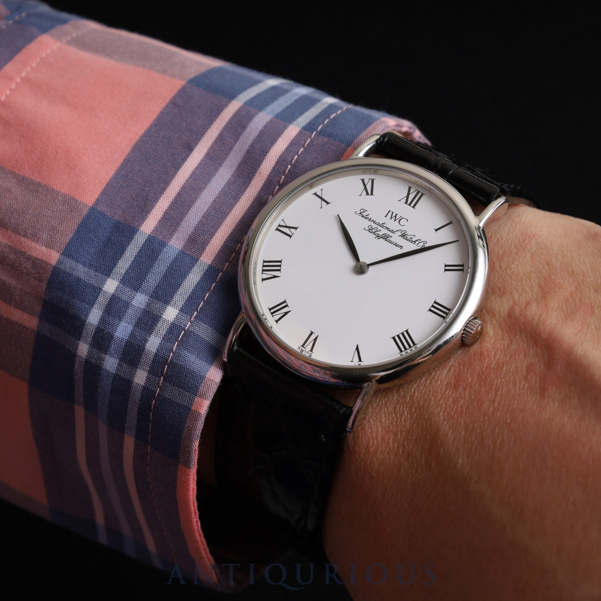 IWC ポートフィノ 3331 クォーツ Cal.IWC 22105 SS 革 純正尾錠(SS) ホワイト文字盤 オーバーホール済み アイダブリュシー