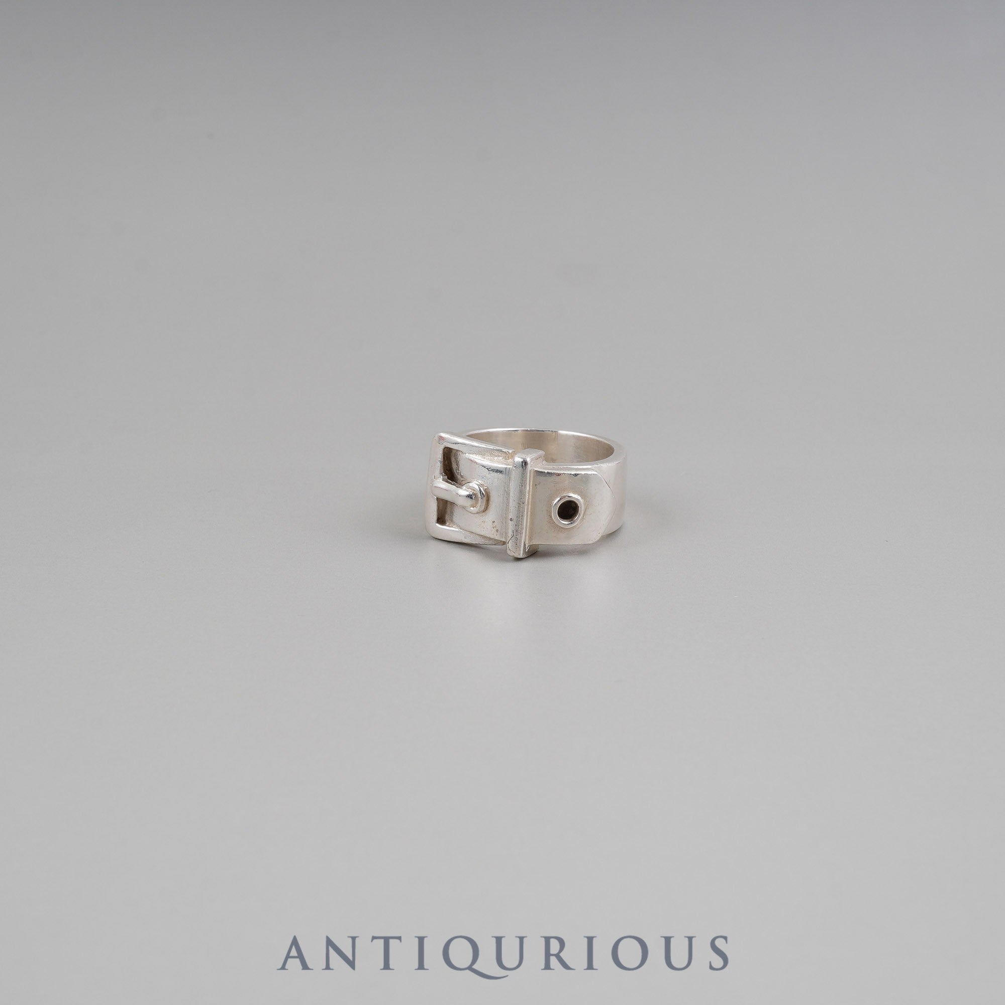 エルメス リング ヴィンテージ ベルトモチーフ SV800 約8号 ホールマーク蟹