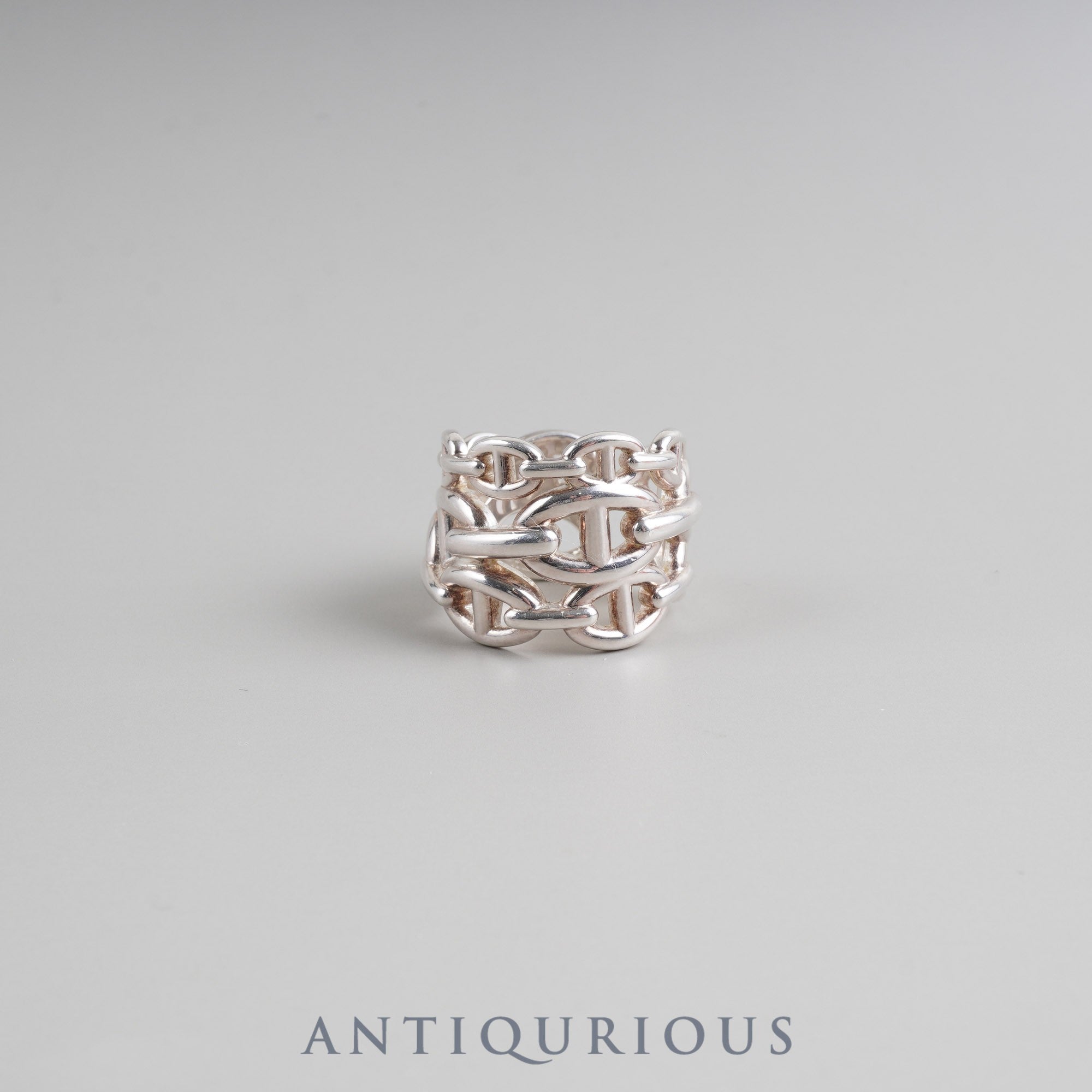 Hermes Ring Chaine d'Ancre Enchaine GM Sterling Silver #57 Box Card (2024) 23 Years Old