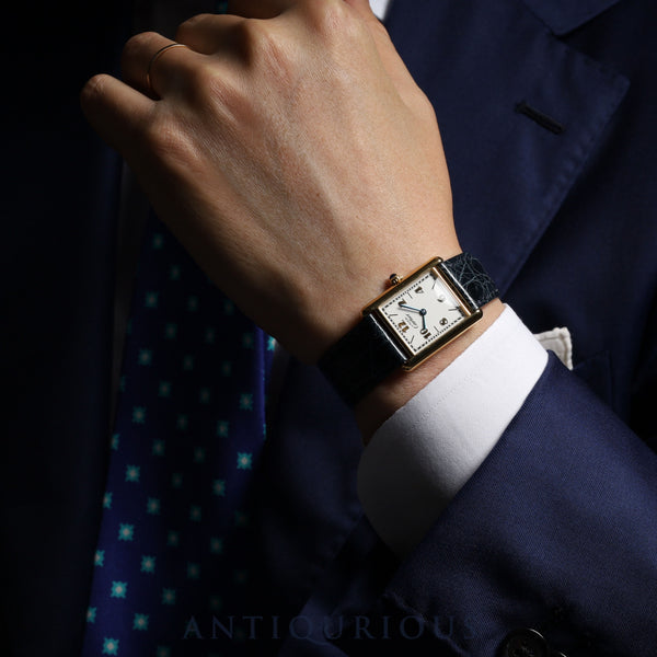 Cartier Must Tank LM QZ Flying Arabic Dial D Buckle 1615 with Warranty