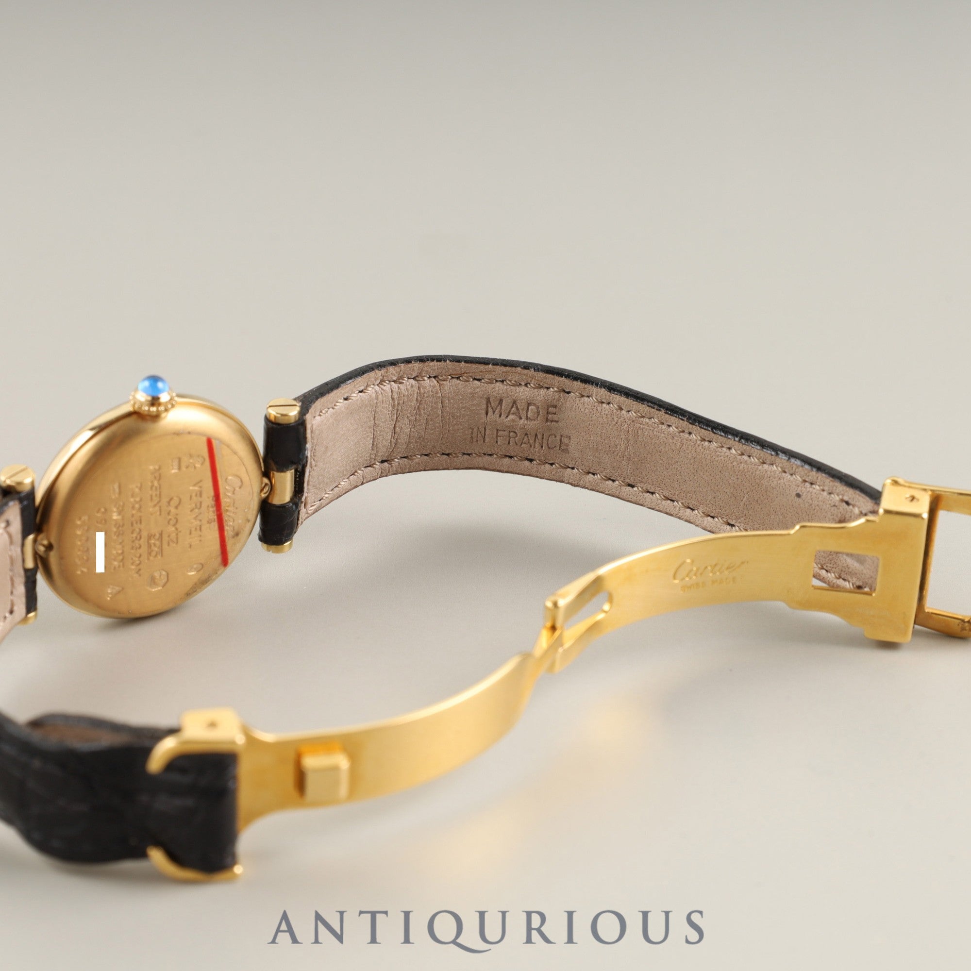 カルティエ マスト ヴァンドーム VLC SM 590004 クォーツ Cal.90 SV925 純正革ベルト 純正Dバックル(GP) センターグレー飛びローマン文字盤 オーバーホール済み