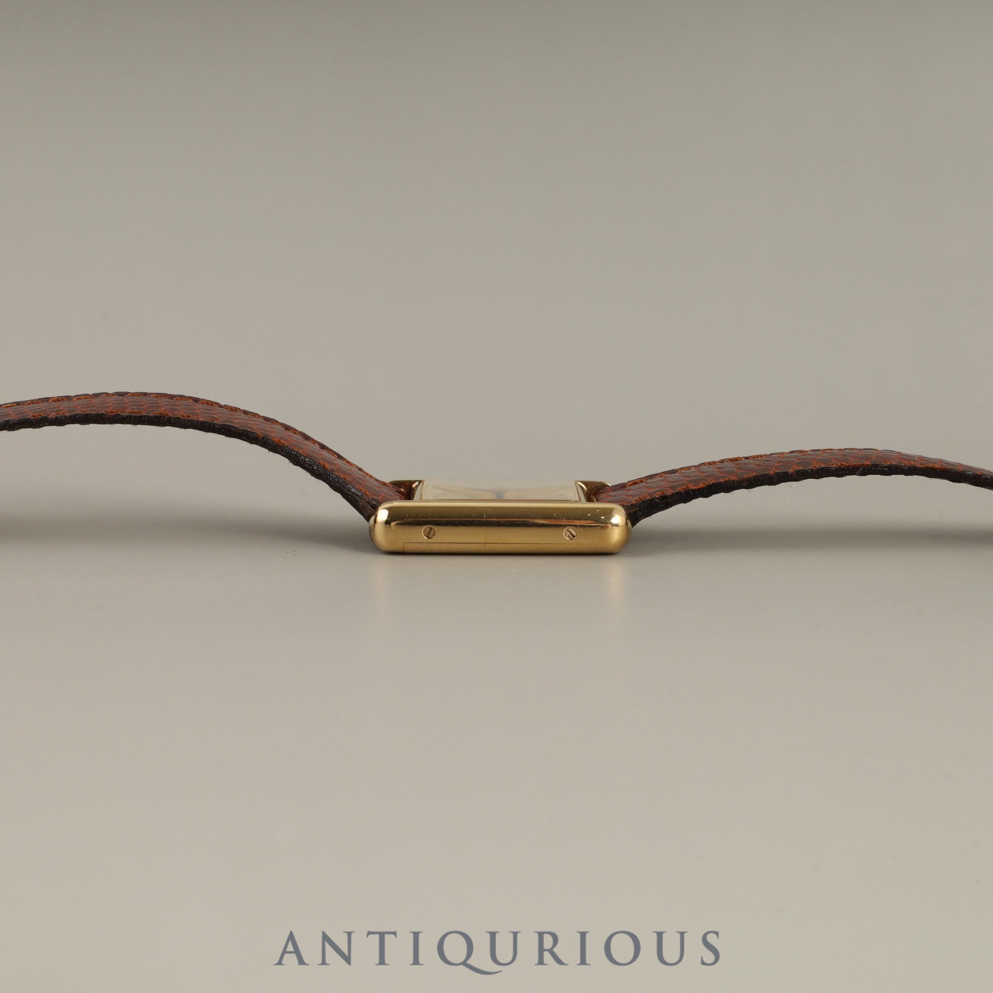 カルティエ マストタンク SM 手巻き Cal.78-1 SV925 純正革ベルト 純正尾錠(GP) アイボリーローマン文字盤 オーバーホール済み