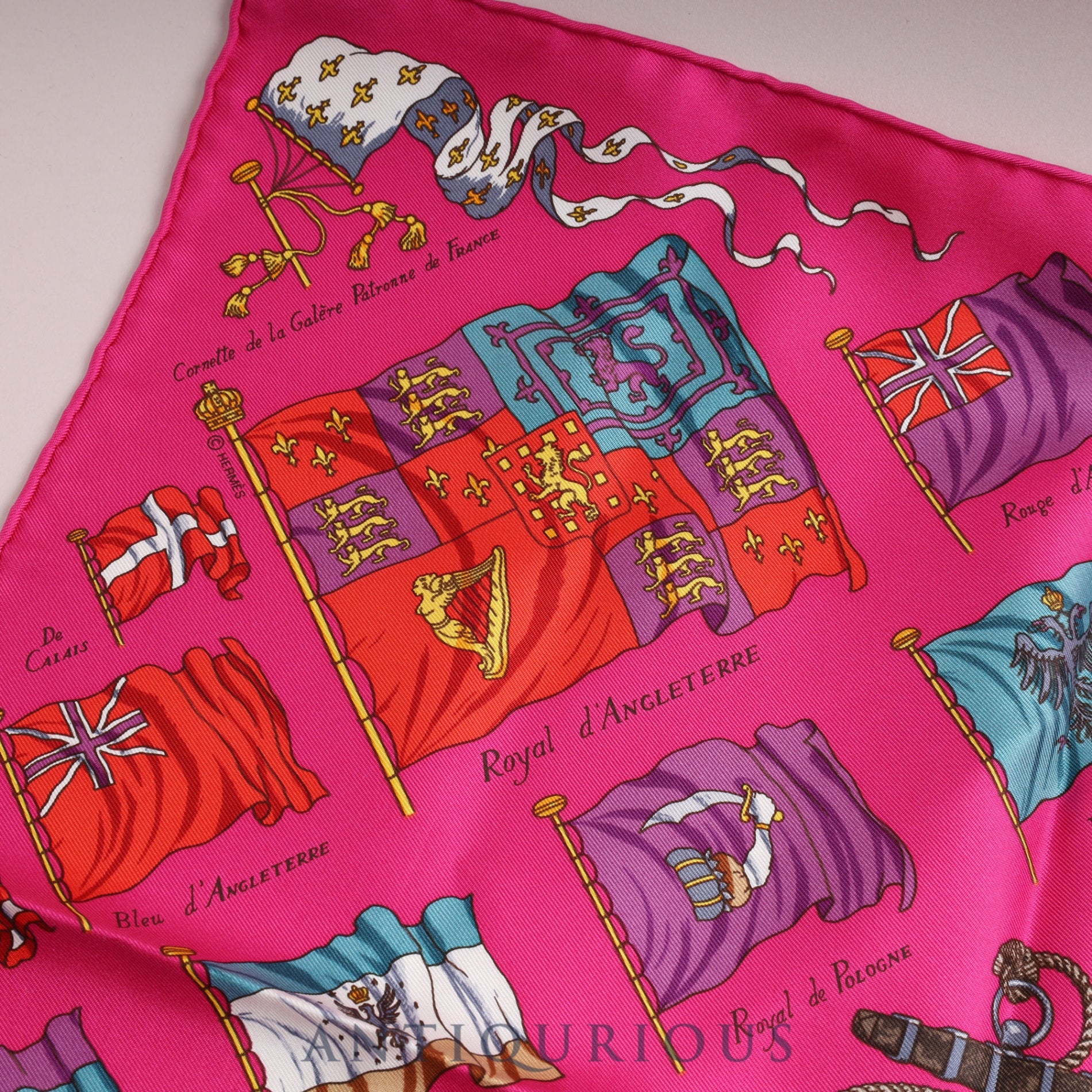 Hermes scarf Carre 45 PAVOIS ship flag
