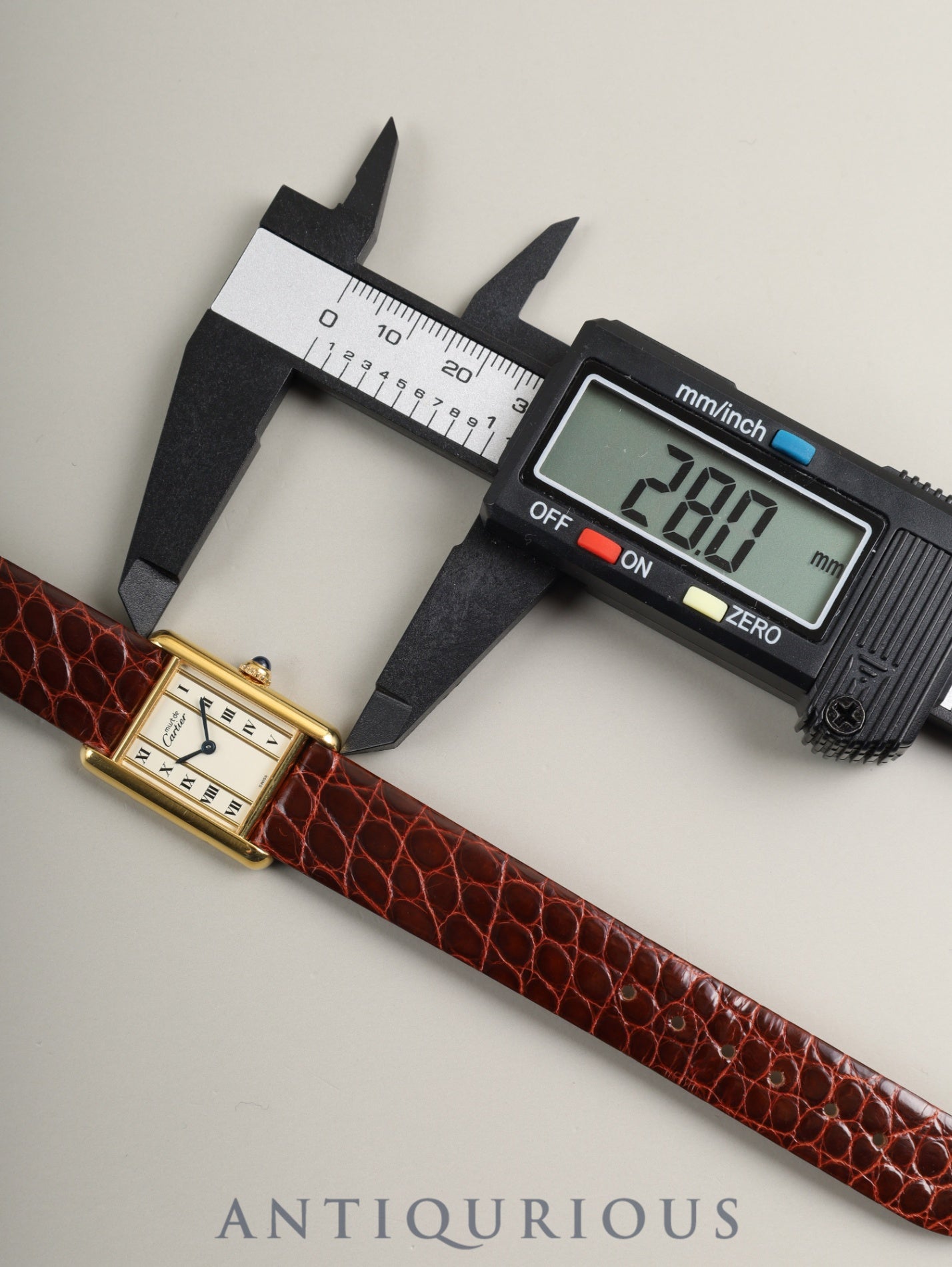 カルティエ マストタンク SM W1003053 / 5057001 クォーツ Cal.057 SV925 革 純正ピンバックル(GP)ストレートローマン文字盤(SWISS表記)箱 冊子 保証書(1991年) オーバーホール済み 新品仕上げ済み