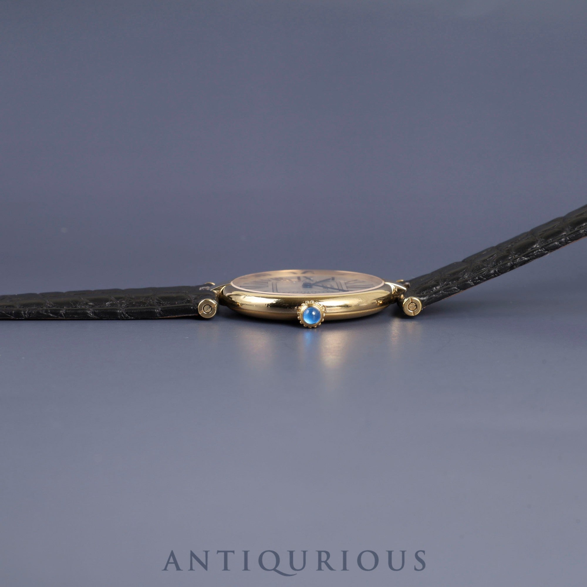 カルティエ マスト ヴァンドーム VLC LM 590003 クォーツ Cal.690 SV925 革 純正Dバックル(GP) オパラン文字盤 オーバーホール済み