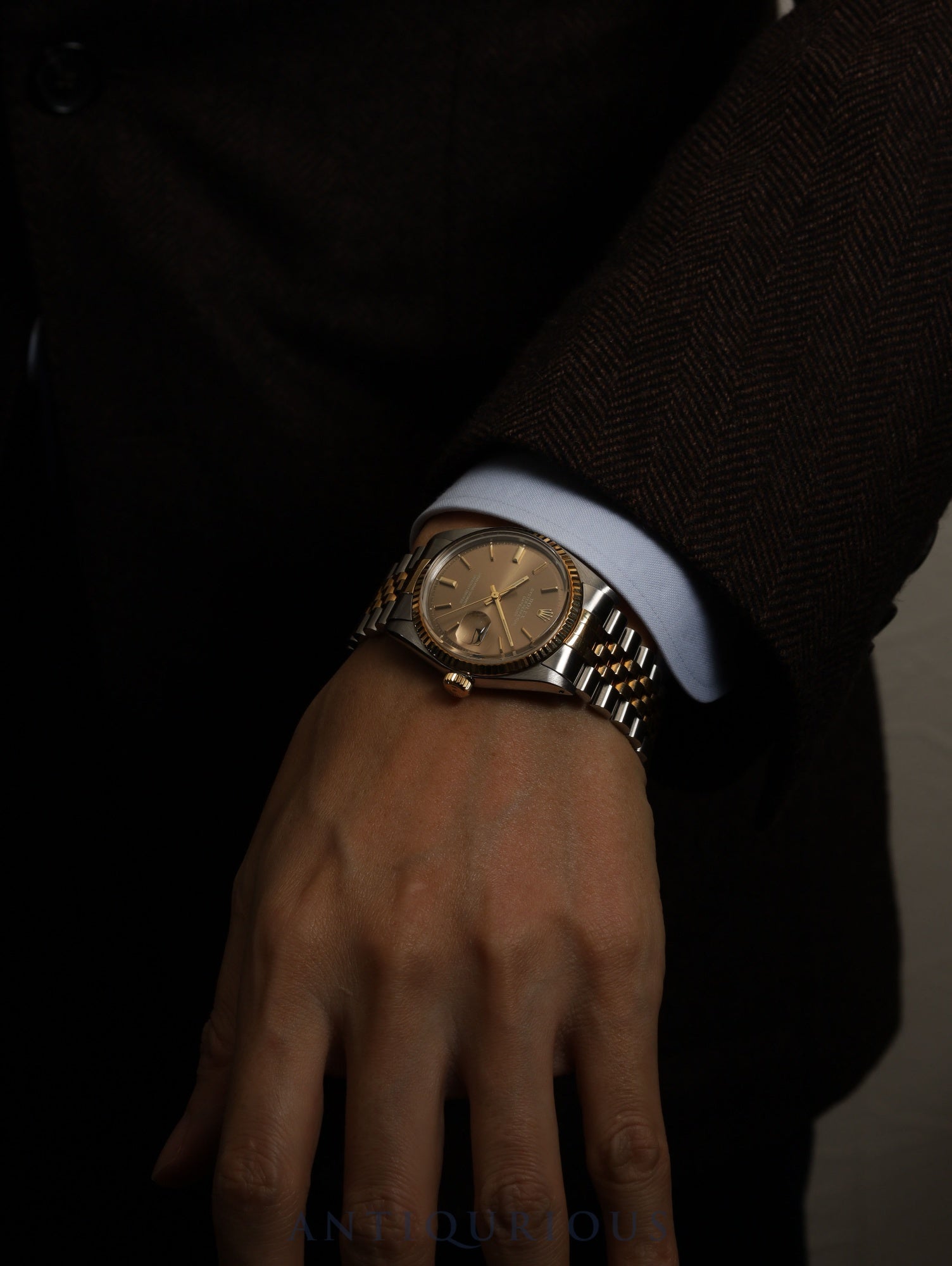 ロレックス デイトジャスト 1601/3 自動巻き Cal.1570 SS/YG SS/YG ゴーストシャンパン文字盤 30番台(1970年) オーバーホール済み