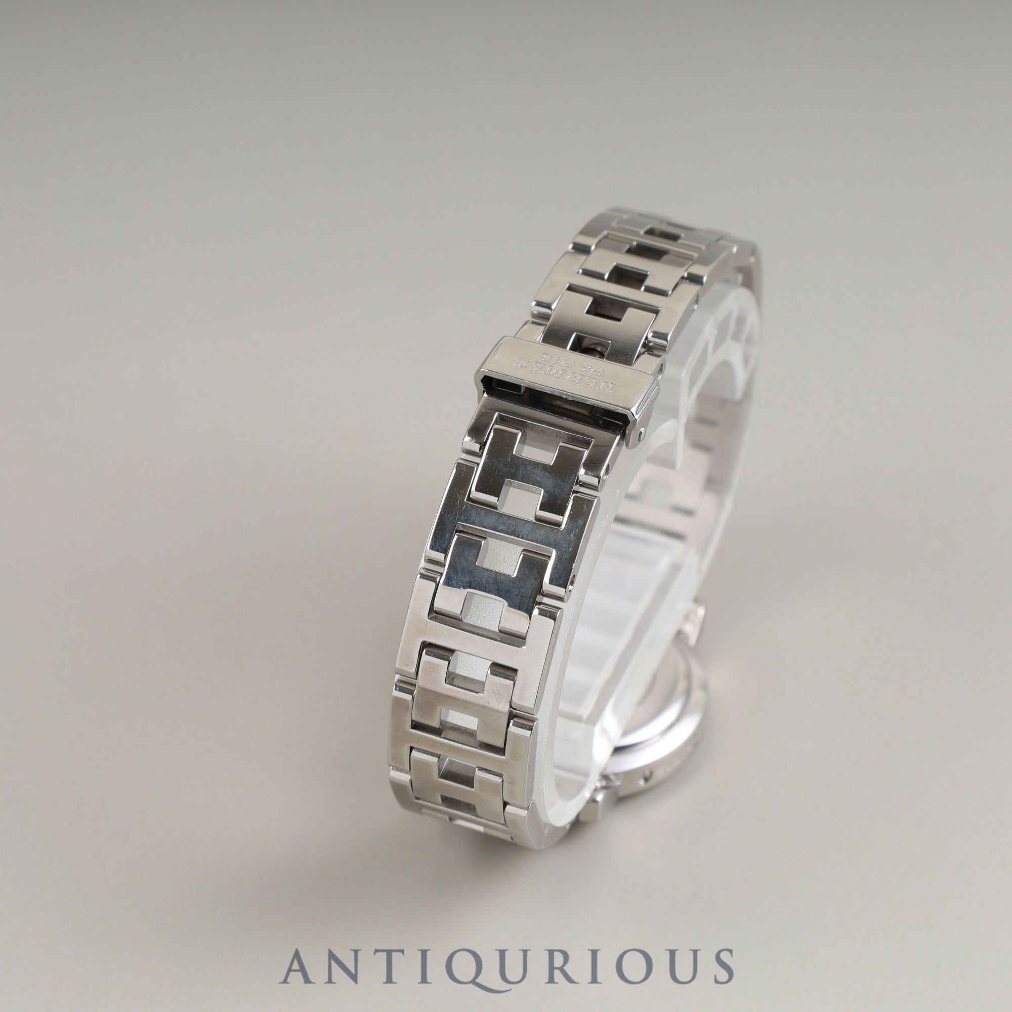 エルメス クリッパー ナクレ CL4.230 クォーツ SS 12Pダイヤ ホワイトシェルギョーシェ文字盤 オーバーホール済み