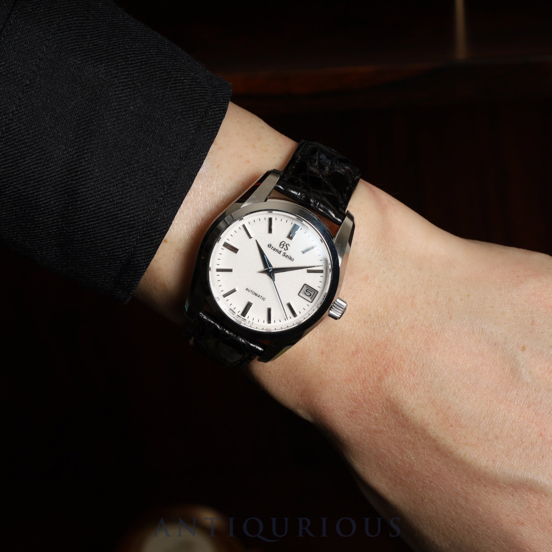 セイコー グランドセイコー SBGR287/9S65-00B0 自動巻き Cal.9S65 SS 革 純正バックル(SS) ホワイト文字盤 カード ケース 冊子 箱 保証書(2020年)オーバーホール済み