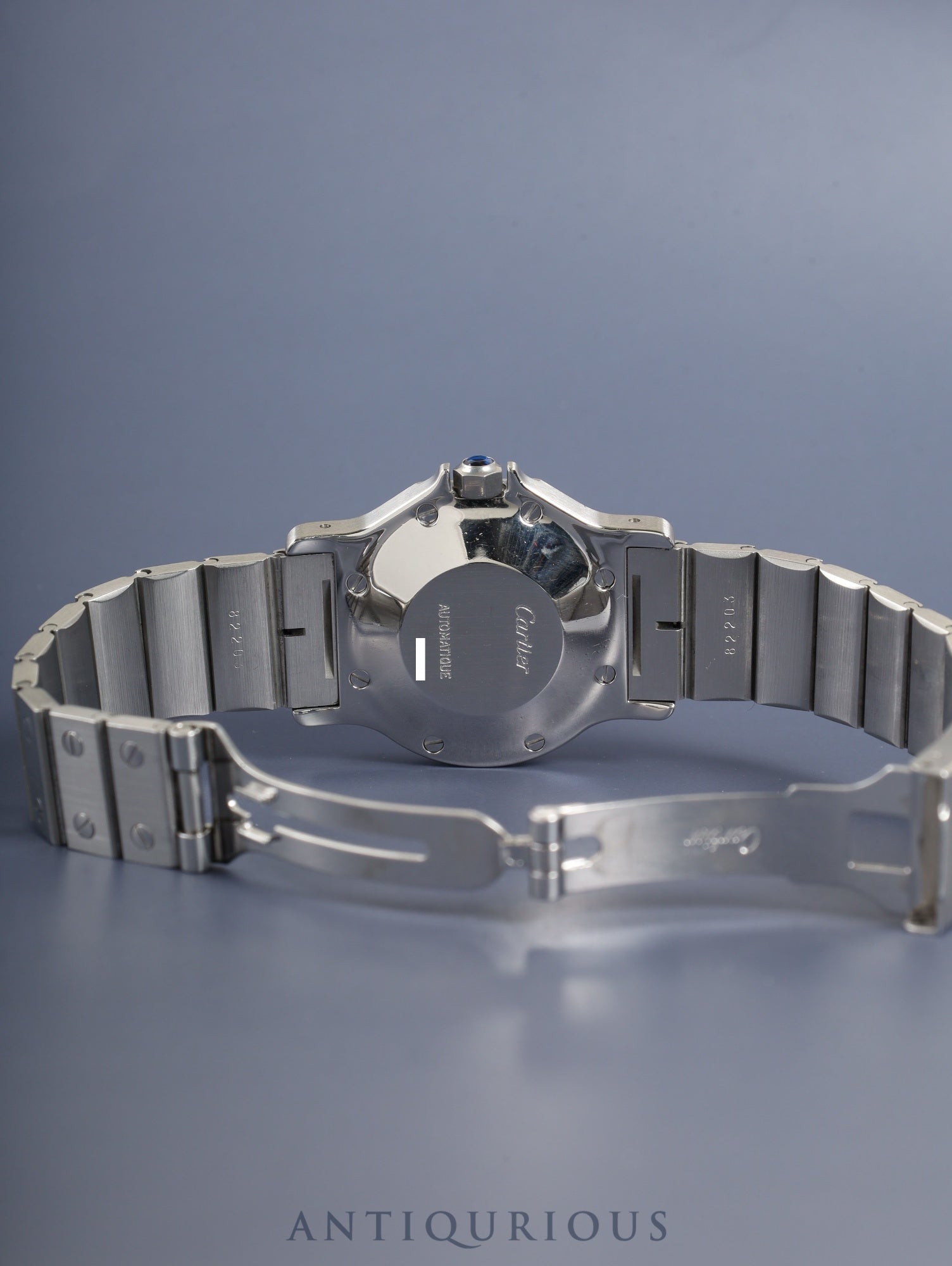 カルティエ サントス オクタゴン LM 2965 自動巻き SS SS ホワイトローマン文字盤 カルティエブティックにてコンプリートサービス済み