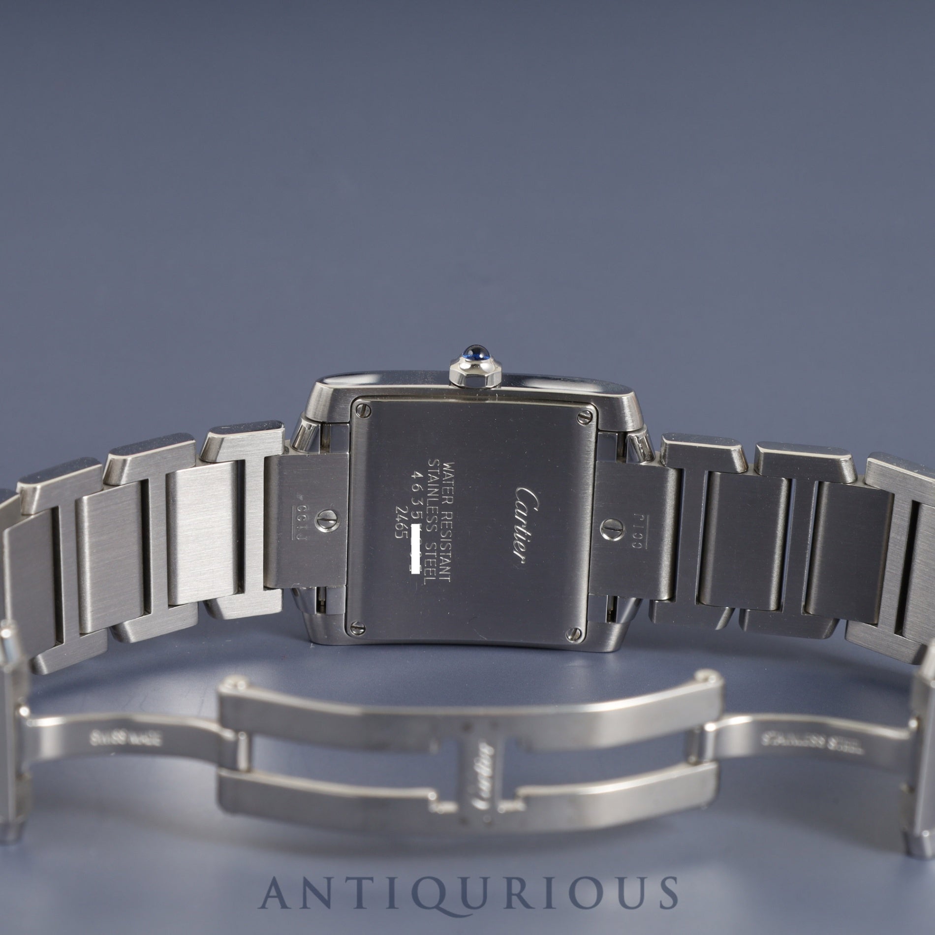 Cartier Tank Française MM W51011Q3/2465 Quartz Caliber 175N Stainless Steel White Roman Dial Box Booklet Warranty (2005) Overhauled