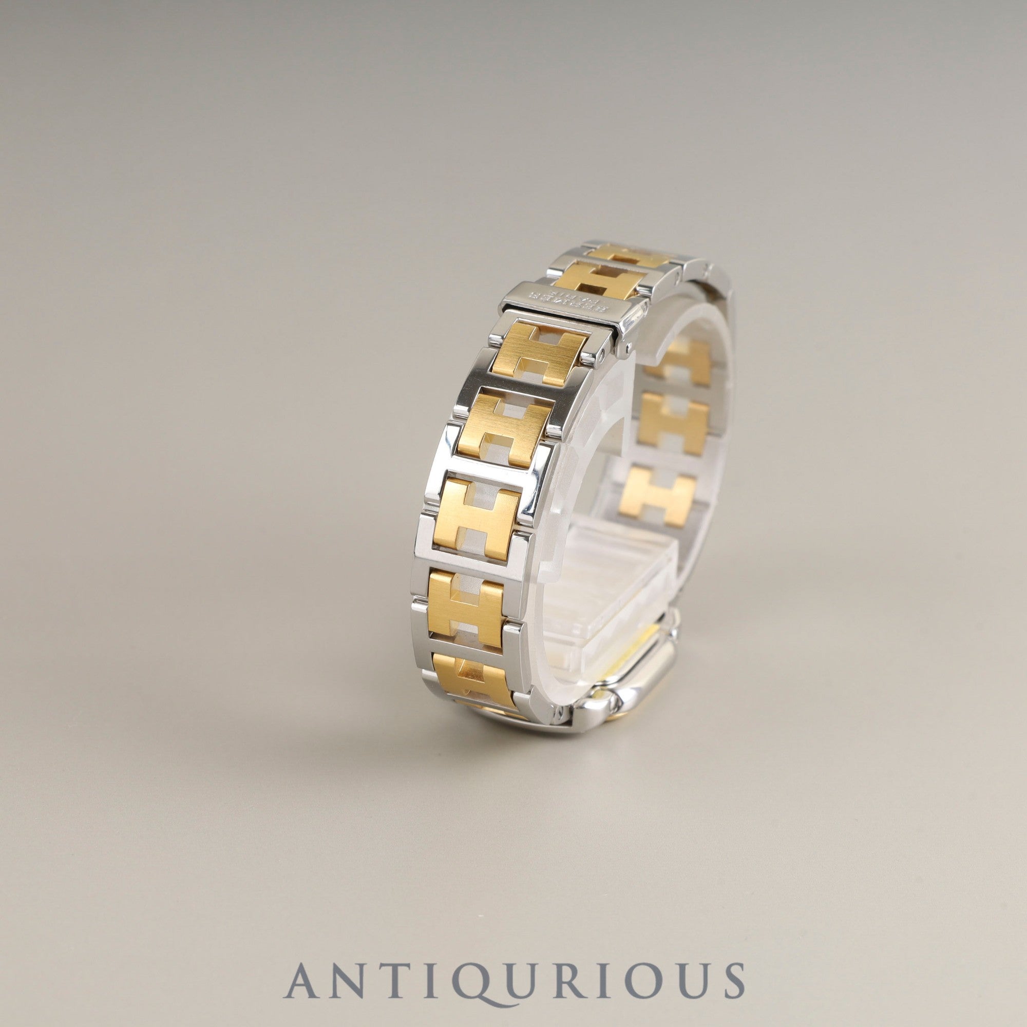 エルメス ラリー RA1.220 クォーツ Cal.976.001 SS/GP SS/GP ホワイト文字盤 オーバーホール済み