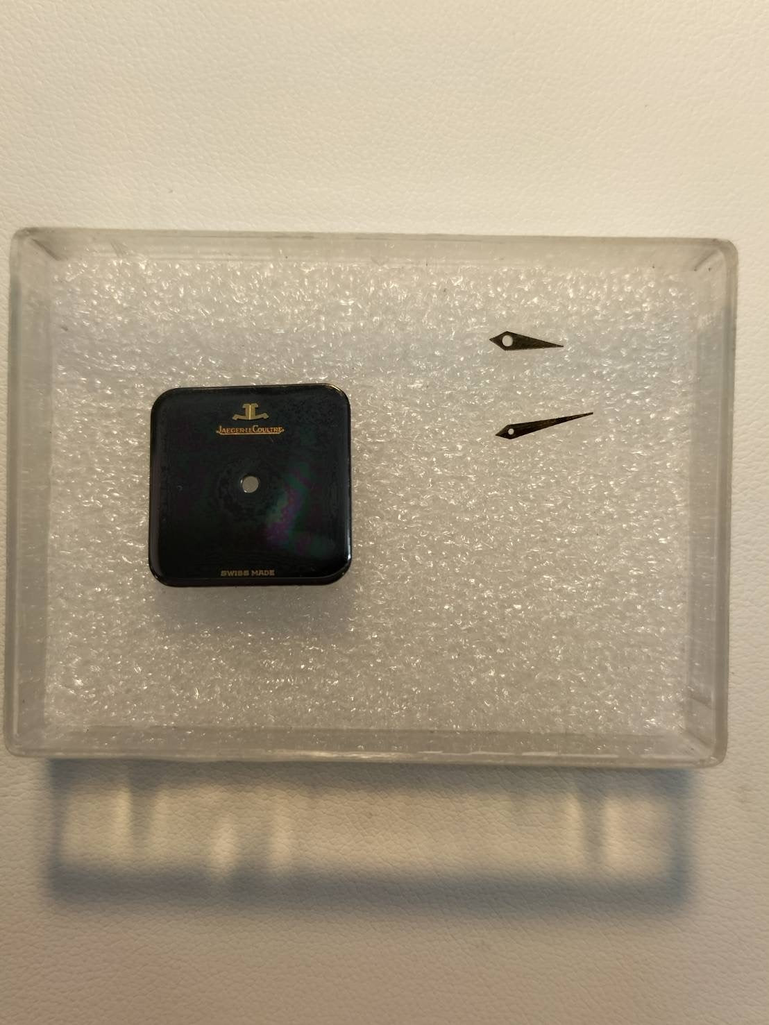 ジャガー・ルクルト スクエアケース 6141.21 手巻き 750YG 革 純正尾錠(GP)オニキス文字盤 オーバーホール済み
