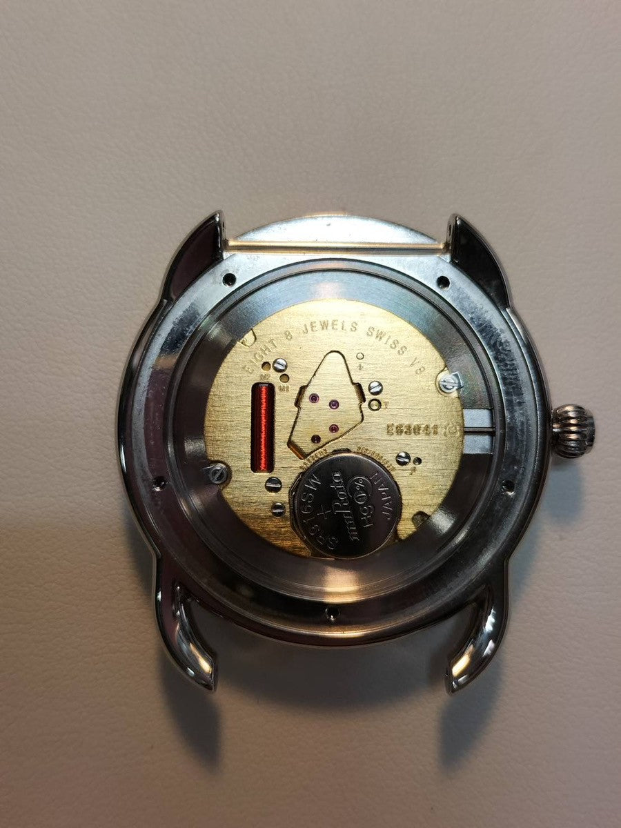 エルメス アルソー AR7Q.810.630 クォーツ SS 純正革ベルト(B刻印:2023)純正尾錠(SS) ブルーアラビア文字盤 箱 冊子 保証書(2023年) オーバーホール済み