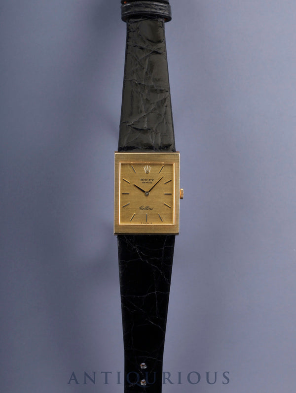 ロレックス チェリーニ 4014 手巻き Cal.1600 750YG 革 純正尾錠(GP) シャンパン文字盤 35番台(1972年) オーバーホール済み