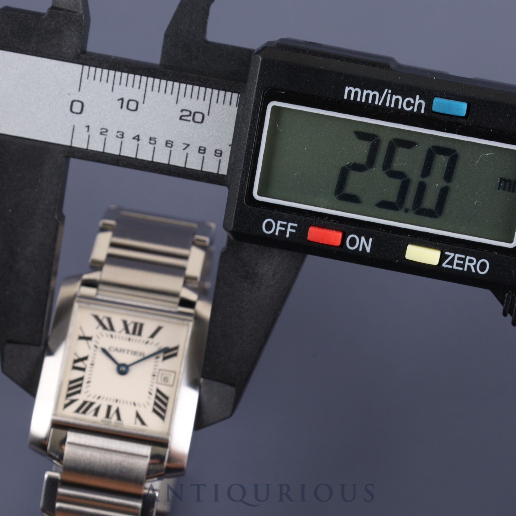 Cartier Tank Francaise MM Boys size W51011Q3 / 2465 Quartz SS White Roman numerals Dial box 2 links Overhauled