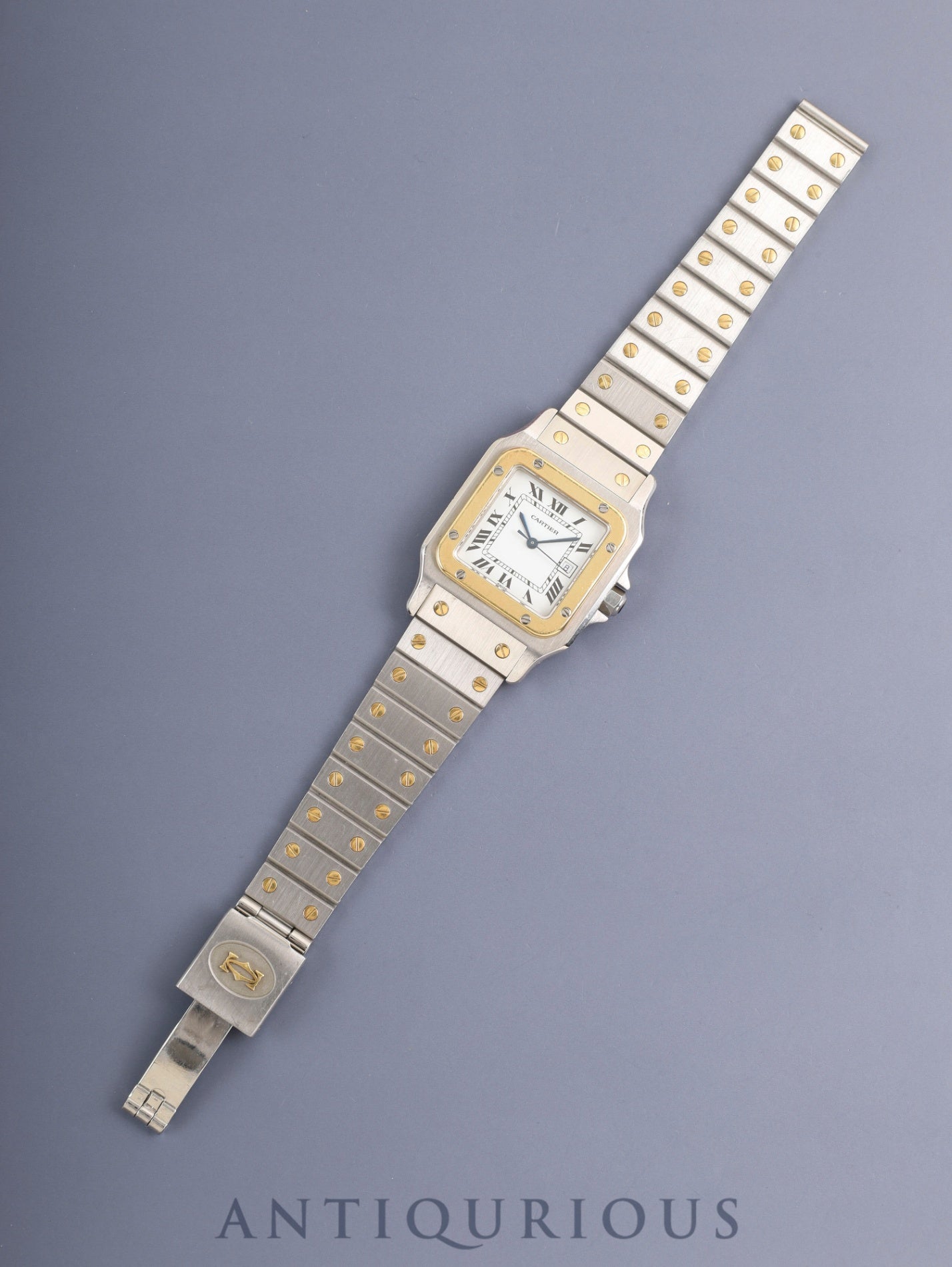 Cartier Santos Carre LM 2961 Automatic Cal. ETA2671 SS/YG SS/YG White Roman Dial (SWISS marking) Overhauled