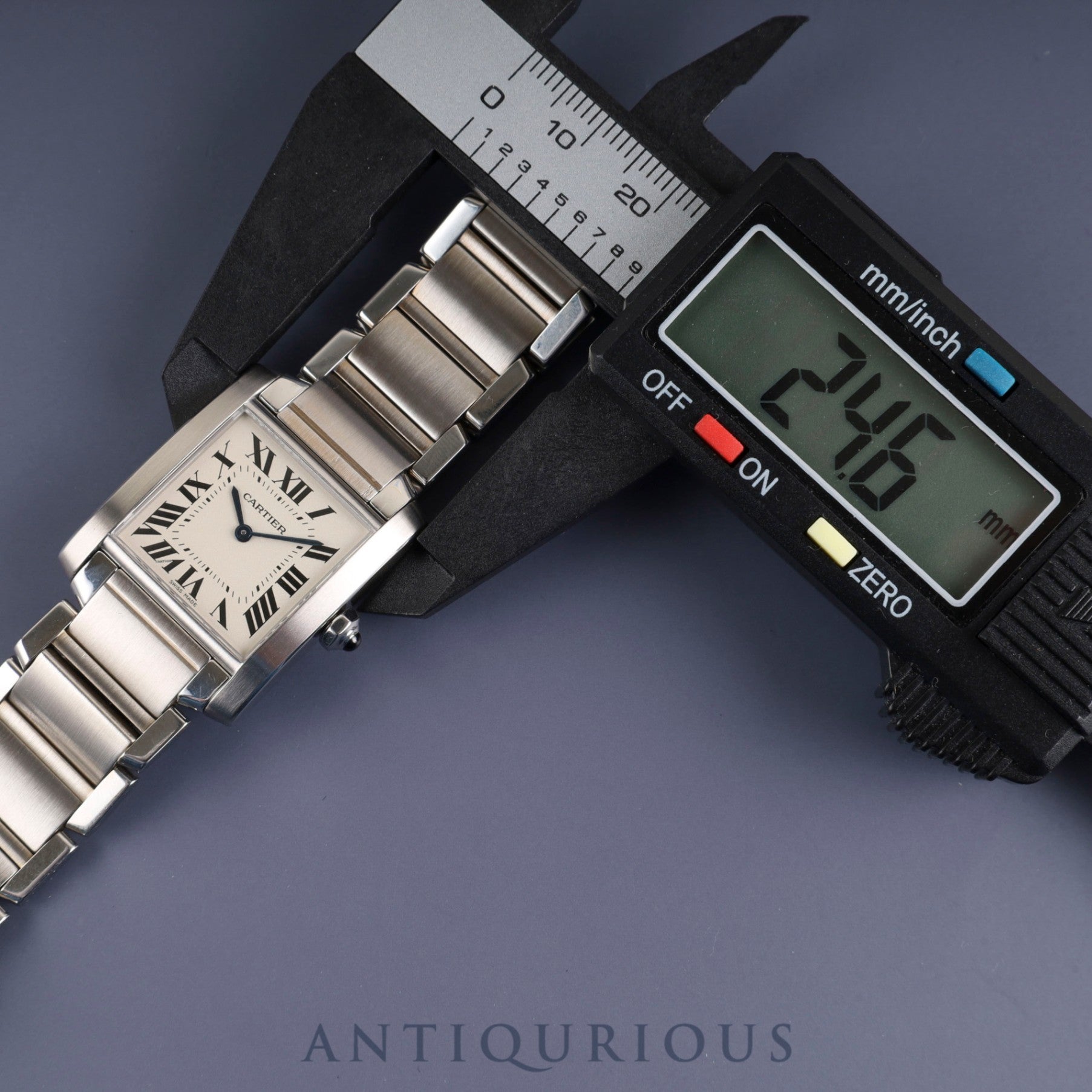 カルティエ タンクフランセーズ MM W51003Q3 / 2301 クォーツ SS SS ホワイトローマン文字盤 コンプリートサービス(フルメンテナンス)済み