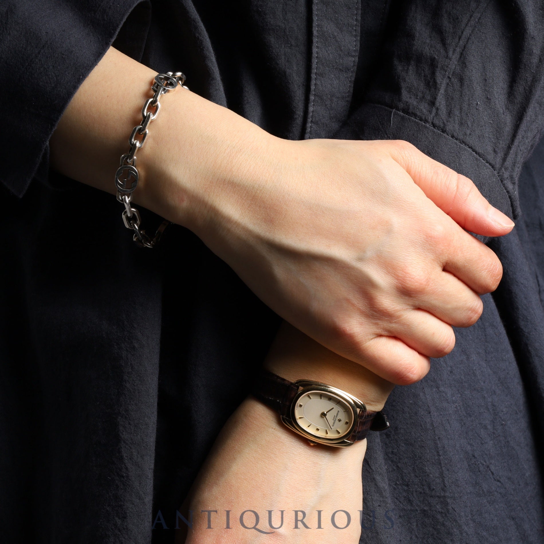 Vacheron Constantin Historical Oval 31110/000J-7 Manual winding Cal.1055 750YG Leather Genuine buckle (750) Ivory dial Overhauled