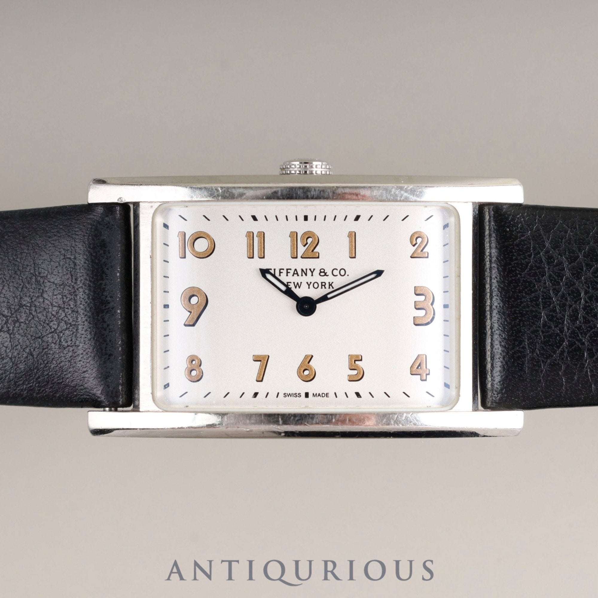 ティファニー イーストウエストミニ 36668636 クォーツ SS 純正革ベルト 純正尾錠(SS) ホワイト文字盤 箱 保証書(2016年) 純正替えベルト オーバーホール済み