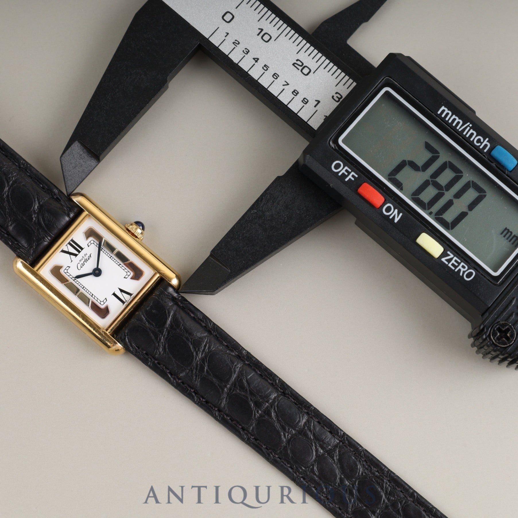 カルティエ マストタンク SM 1613 クォーツ Cal.957.06 SV925 革 純正Dバックル(GP) サイドトリニティ文字盤 1996年頃〜1998年頃 オーバーホール済み