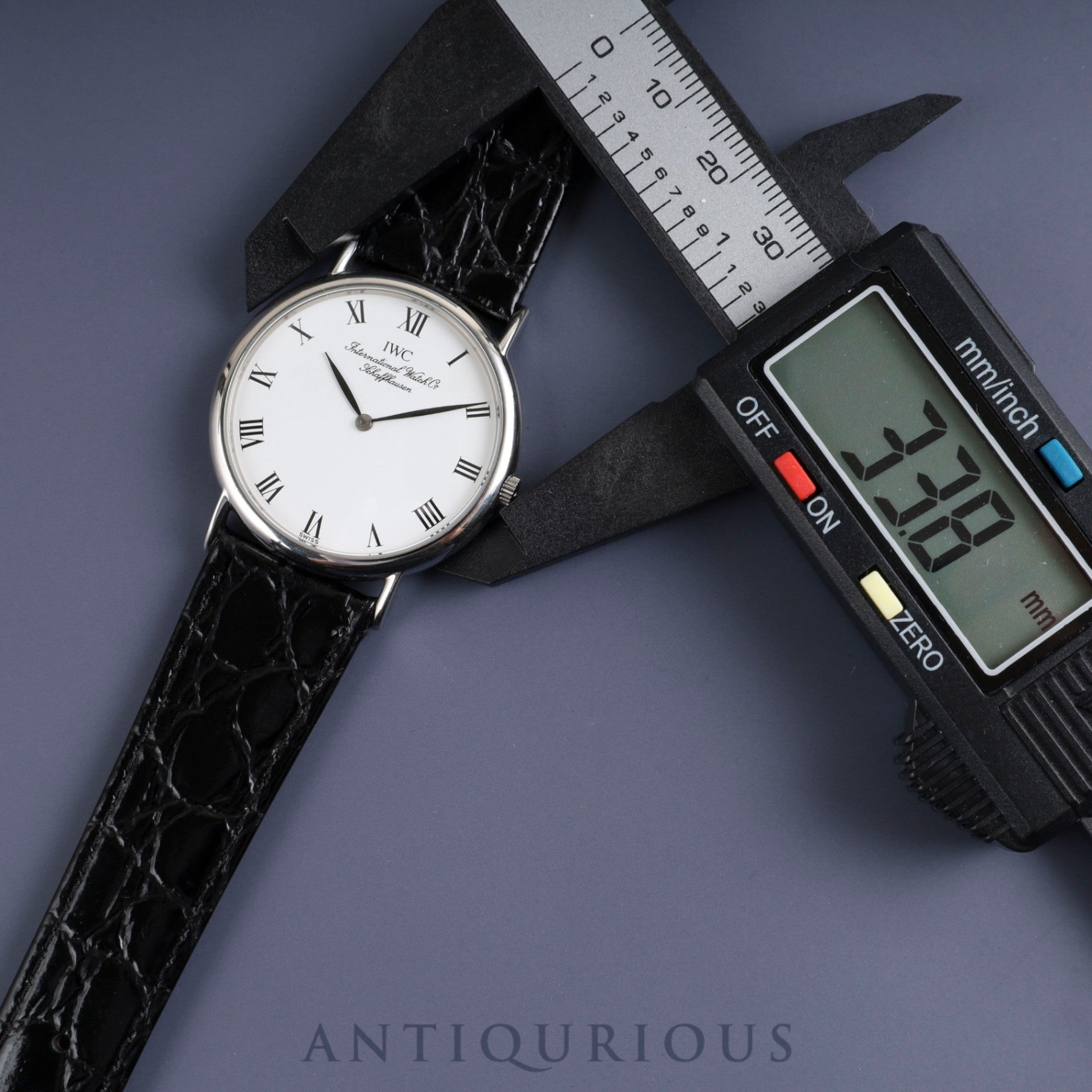 IWC Portofino 3331 Quartz Cal.IWC 22105 SS Leather Genuine Buckle (SS) White Dial Overhauled IWC