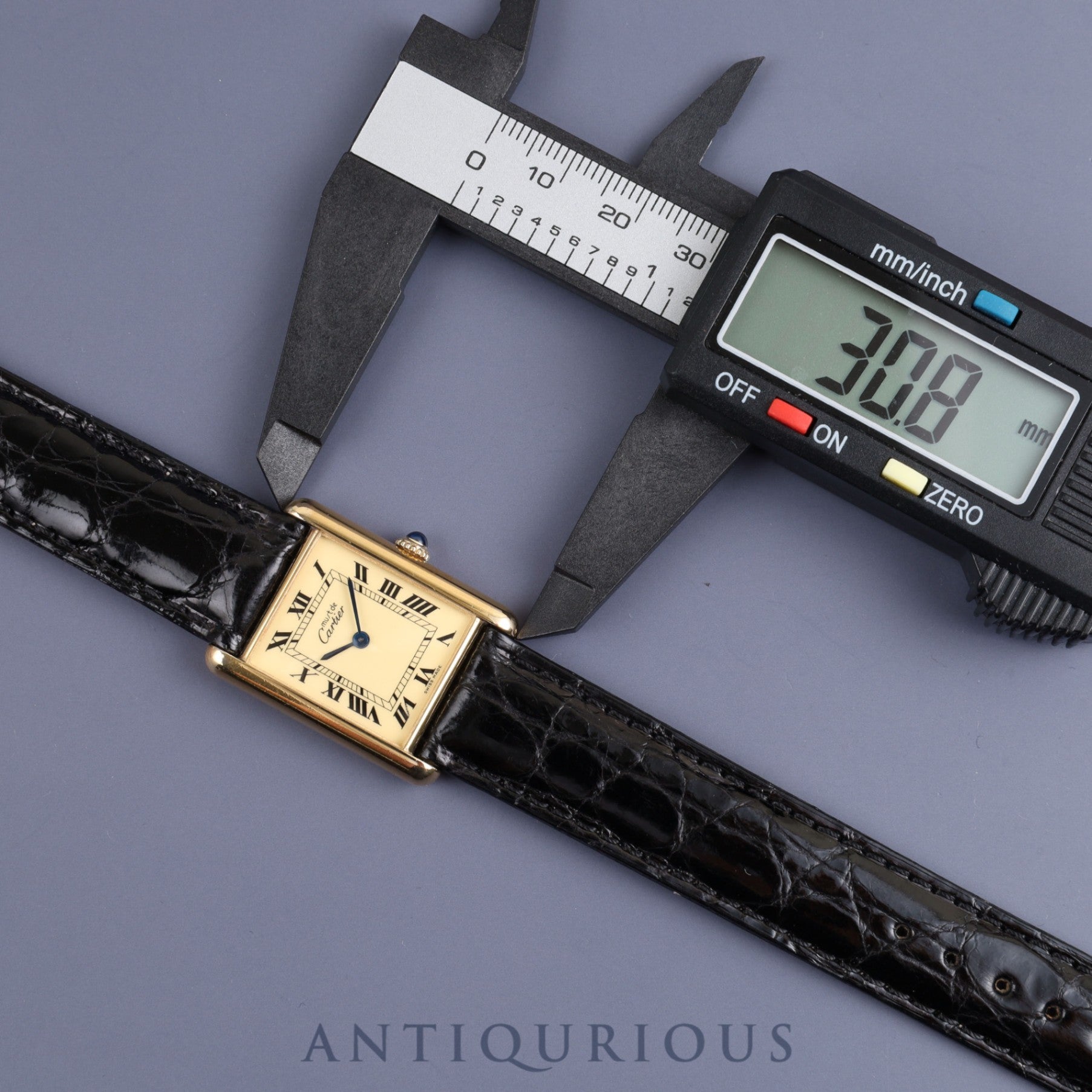 Cartier Must Tank LM 81974053 Manual winding Cal.78-1 SV925 Leather Genuine buckle (GP) Ivory Roman dial Circa 1976-Early 1980s Overhauled