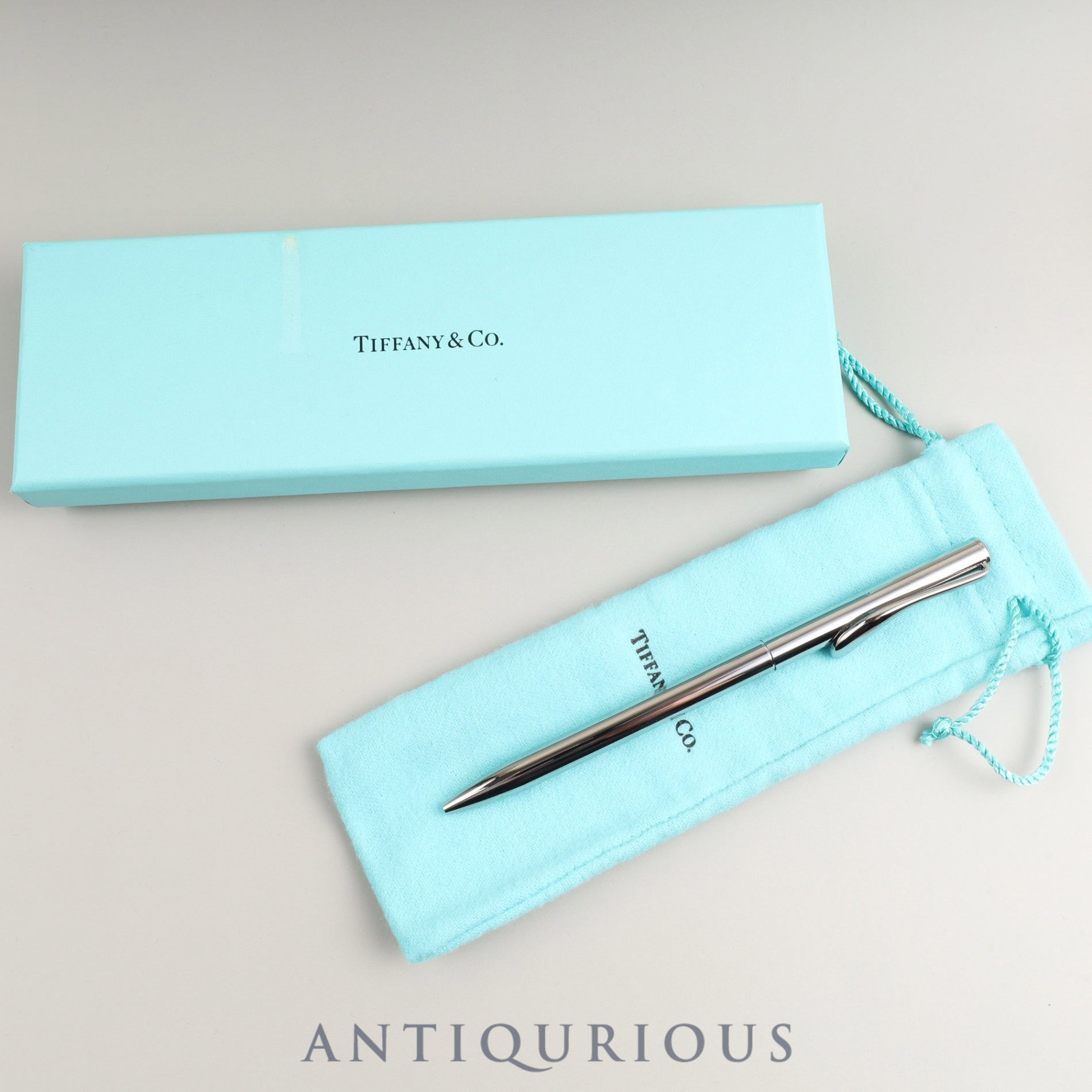 Tiffany ballpoint pen Elsa Peretti sterling silver twist style box storage bag unused refill replaced