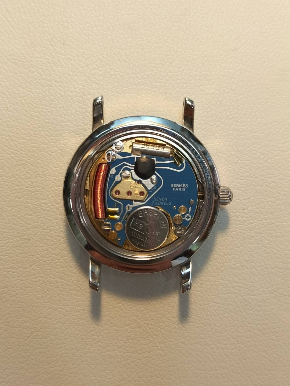 エルメス クリッパー CL4.210 クォーツ SS SS グレー文字盤 オーバーホール済み