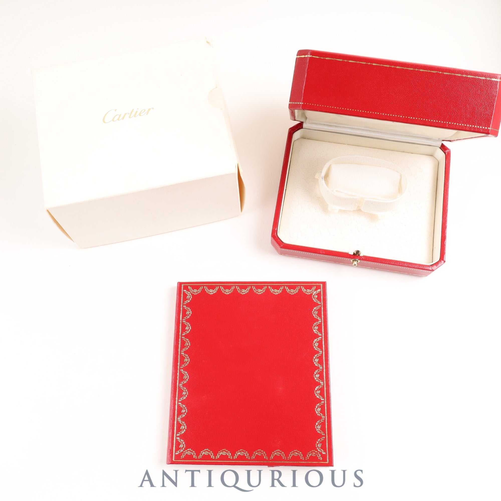 カルティエ マストトリニティ W1010644 / 2735 クォーツ Cal.157.06 SV925 革 純正Dバックル(GP) シルバーローマン文字盤 箱 冊子 保証書(1998年)オーバーホール済み