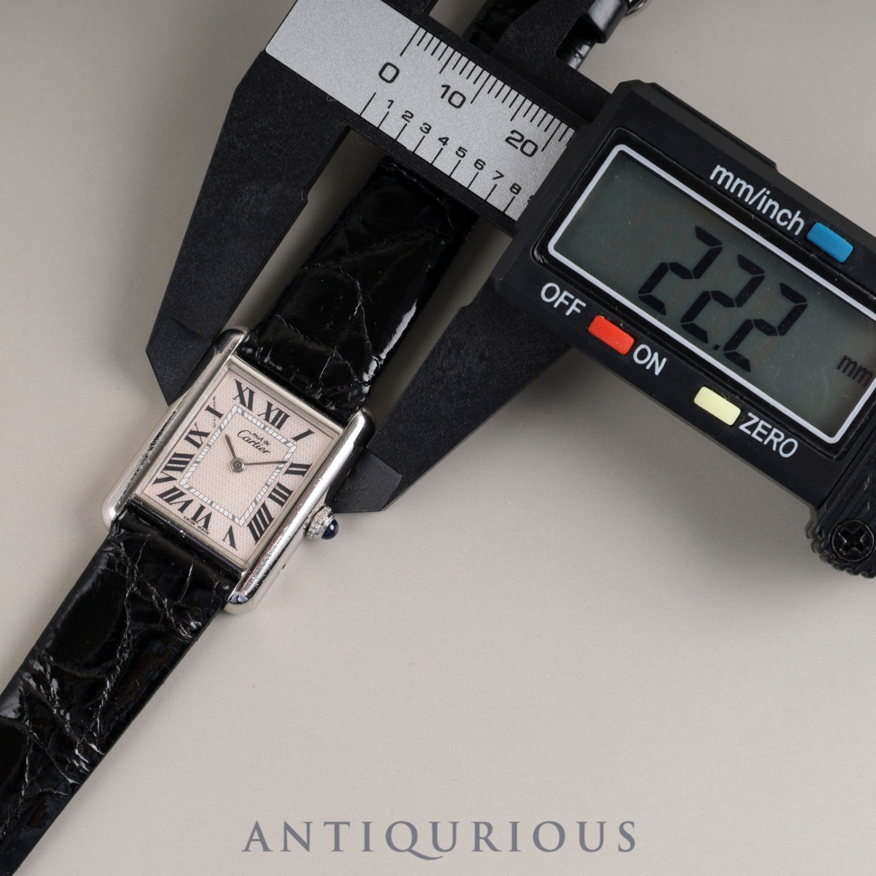 Cartier Must Tank MM 2416 Quartz Caliber 057 SV925 Leather Strap with Genuine Stainless Steel Buckle, Pink Roman Dial, Box, Warranty Card (2000) Booklet, Christmas Limited Edition, Overhauled