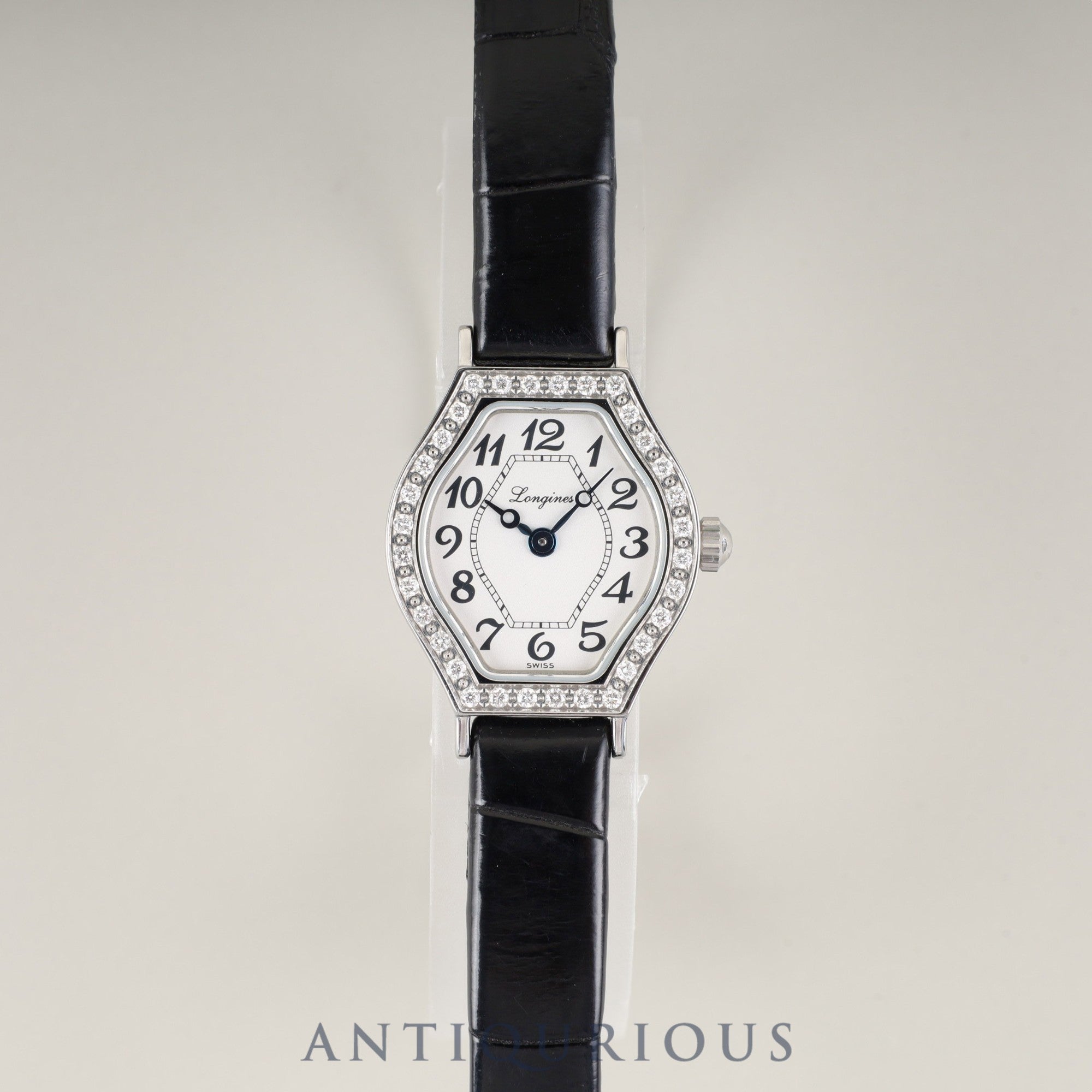 ロンジン ラ ヴィソント L5.184.0 クォーツ Cal. L963.2 SS 純正革ベルト 純正尾錠(SS)ホワイトアラビア文字盤 オーバーホール済み