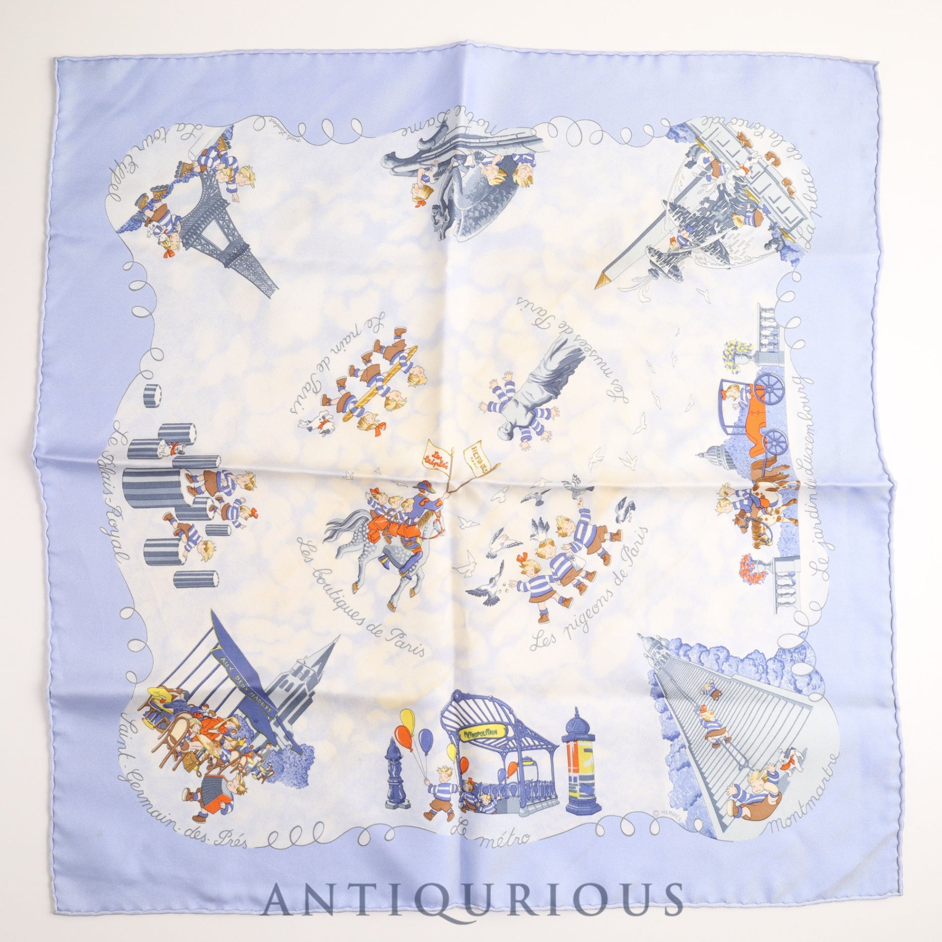 エルメス スカーフ カレ45 Les Triples de Paris いたずら三つ子  