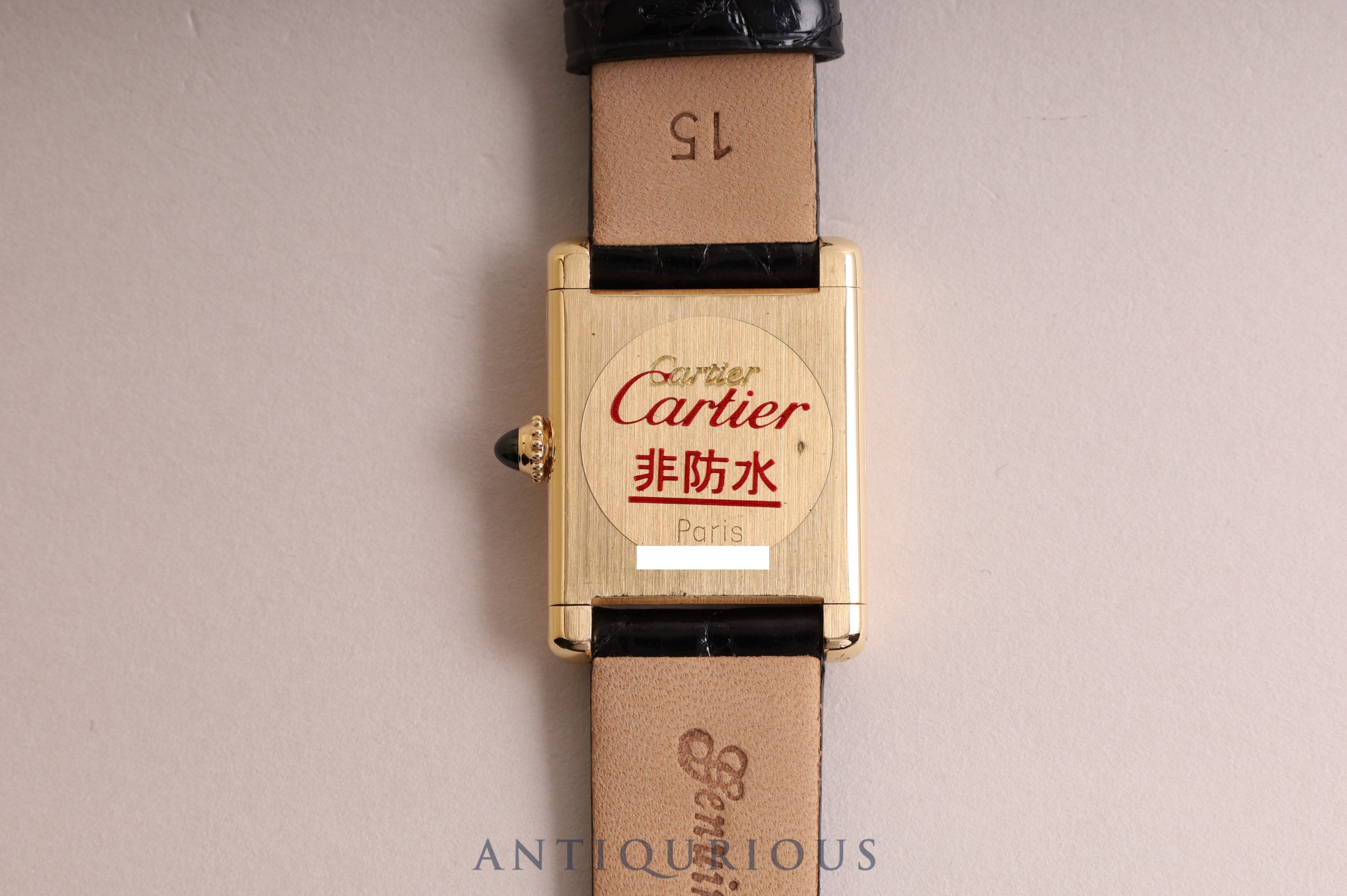 Cartier Tank Louis Cartier MM YG Manual Winding Completed Service in May 2023
