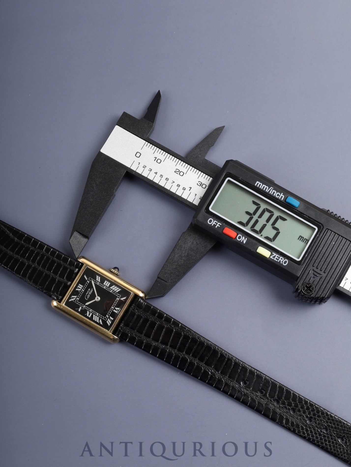 カルティエ マストタンク LM 手巻き Cal.ETA2512 SV925 革 純正尾錠(GP)ブラックローマン文字盤(SWISS表記) オーバーホール済み