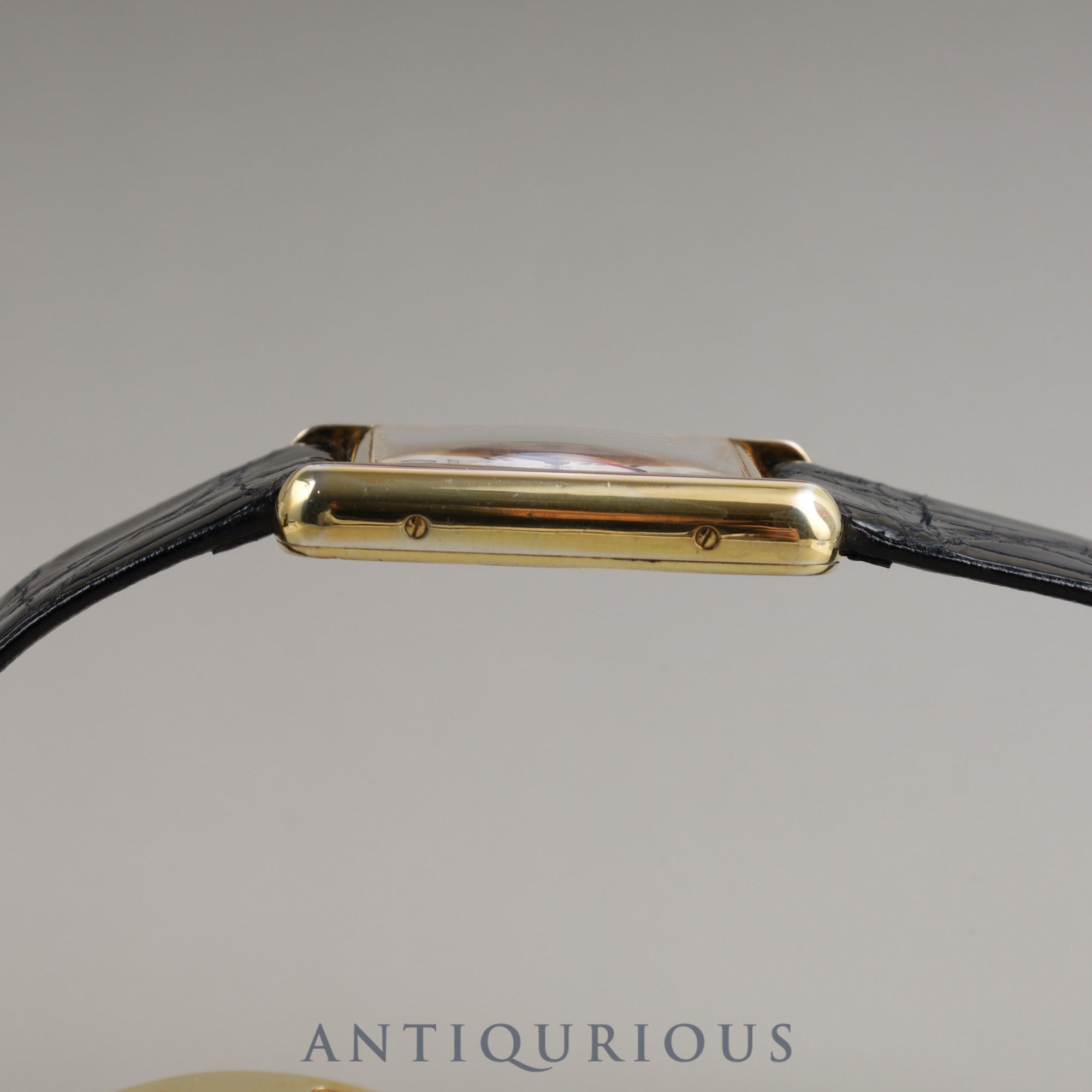Cartier Must Tank GM (XL) Date QZ W1013754 / 2413 Cal.687 SV925 Leather Genuine Buckle (GP) White Flying Roman CC Dial