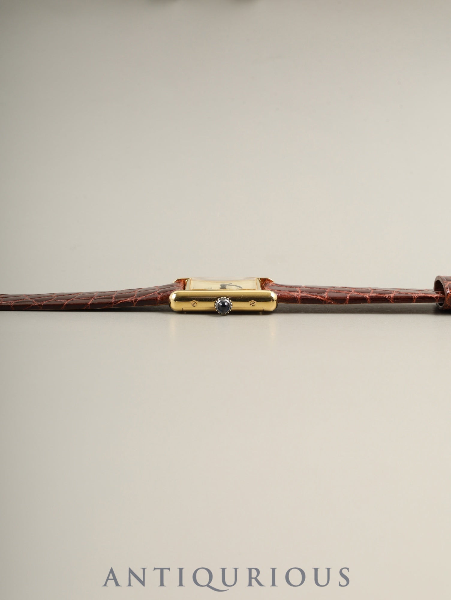 カルティエ マストタンク SM 手巻き Cal.78-1 SV925 革 純正ピンバックル(GP)アイボリー文字盤(SWISS表記) オーバーホール済み 新品仕上げ済み