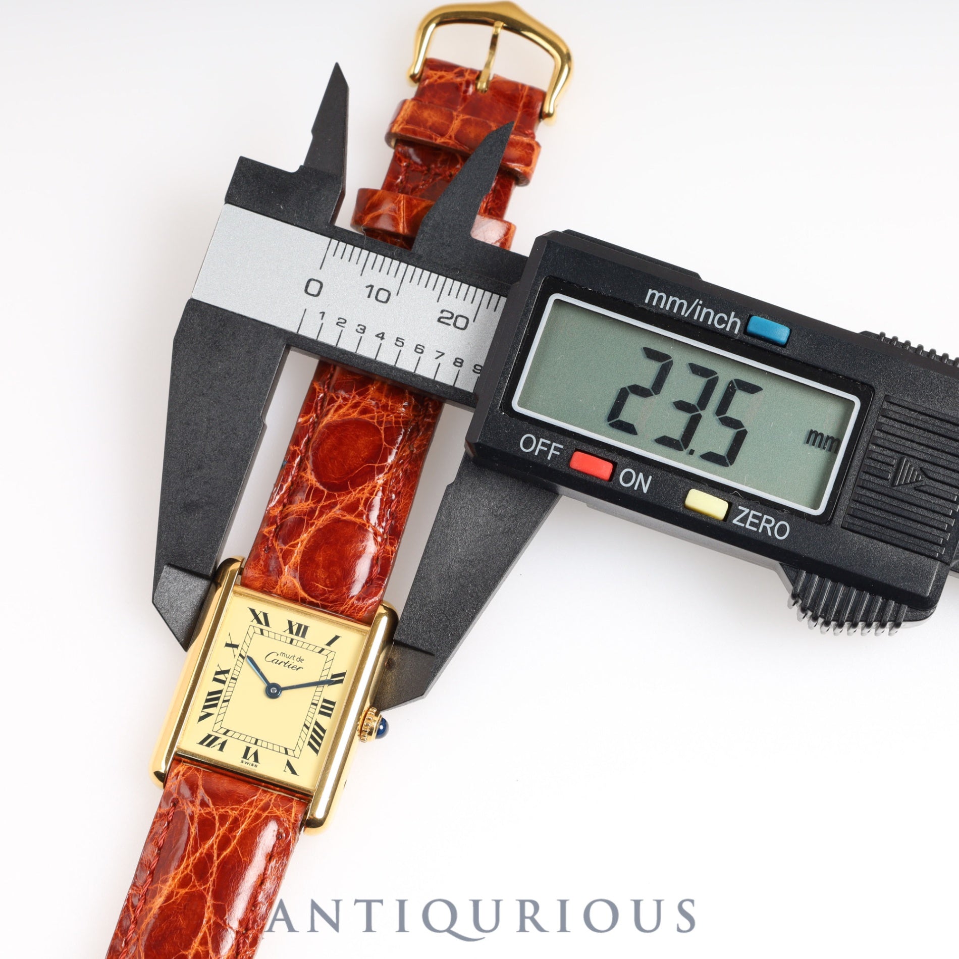 Cartier Must Tank LM QZ Ivory Roman Dial
