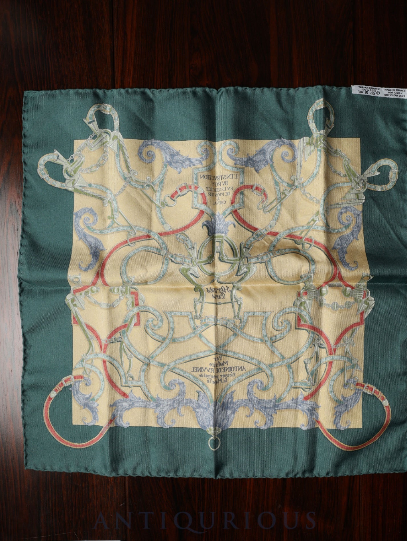 Hermès Scarf Carre 45 L'INSTRVCTION DV ROY (The Education of the King) 100% Silk