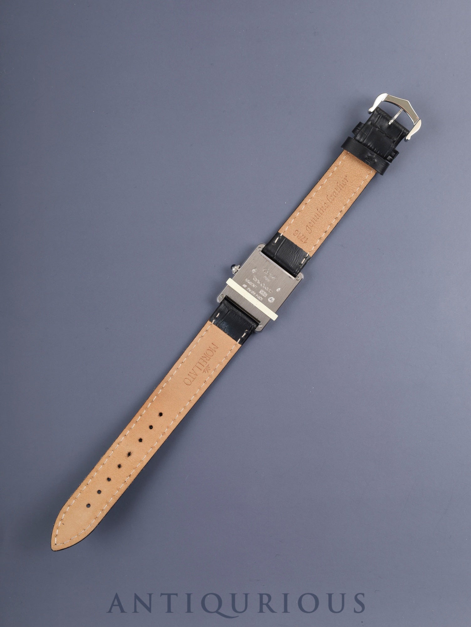 カルティエ マストタンク LM 690006 クォーツ Cal.90 SV925 革 純正ピンバックル(SS)ホワイトローマン文字盤(SWISS表記)箱 冊子 保証書(無記載)オーバーホール済み