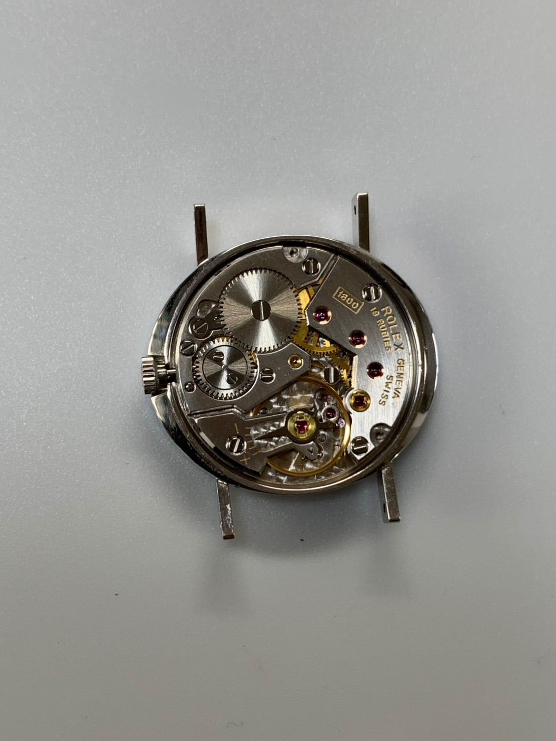 ロレックス チェリーニ 4081 手巻き Cal.1600 18K 750WG 革 純正ピンバックル(SS)シルバー文字盤 43番(1975年)箱 冊子 純正革ベルト オーバーホール済み