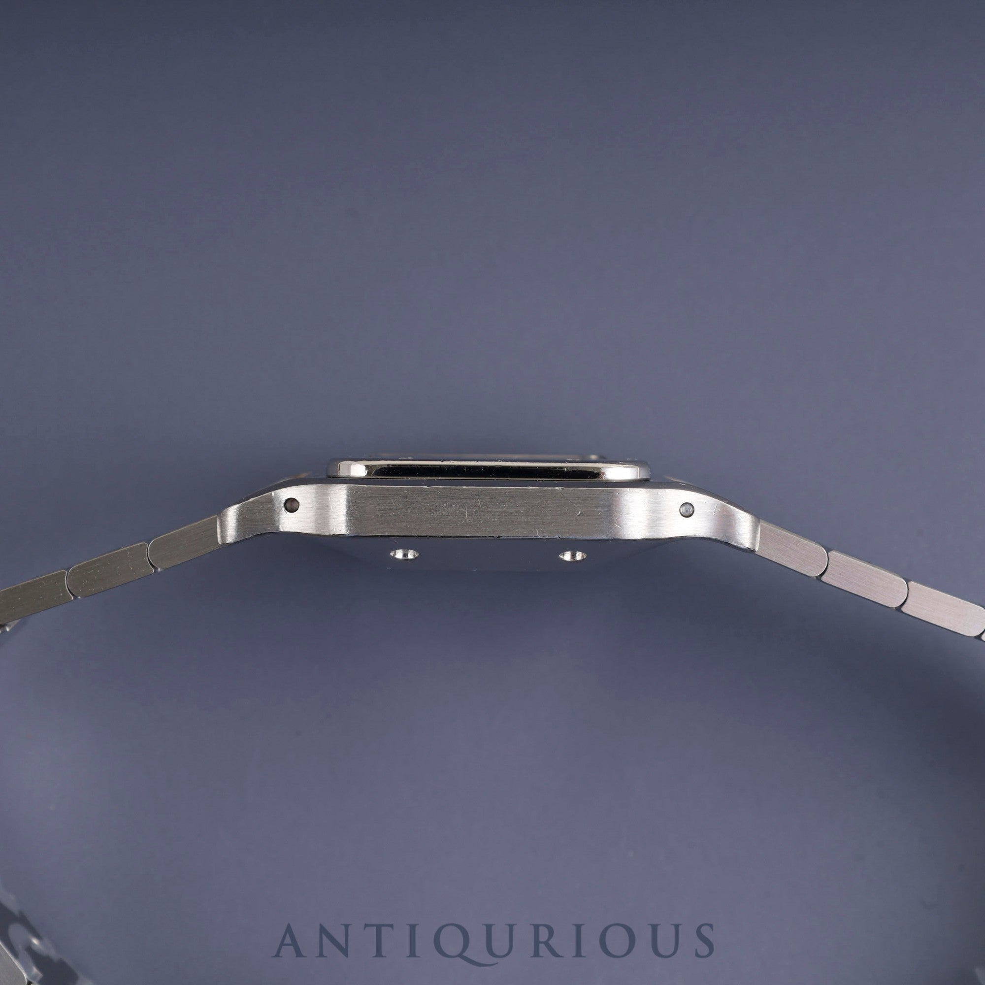 Cartier Santos Galbee LM 2960 Automatic Stainless Steel Watch with White Roman Dial. Completely serviced at a Cartier boutique.