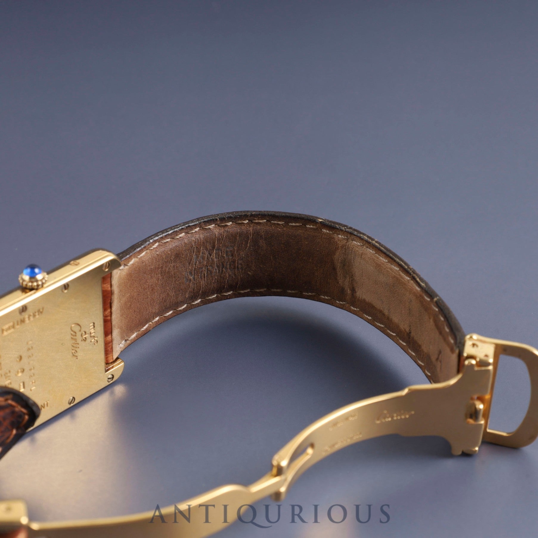 カルティエ マストタンク GM(XL)W1017454 / 2413 クォーツ Cal.687 SV925 純正革ベルト 純正Dバックル(GP)アイボリーローマン文字盤 1999年頃~2003年頃 オーバーホール済み