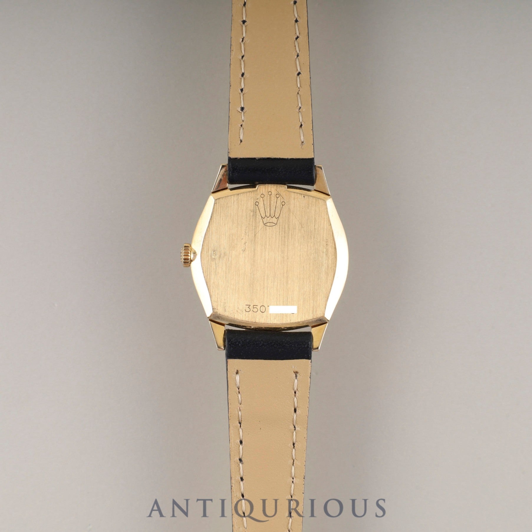 Rolex Cellini 3800 manual winding Cal. 1600 750 leather strap genuine buckle (GP) gold dial 35 series (1972) genuine leather strap overhauled